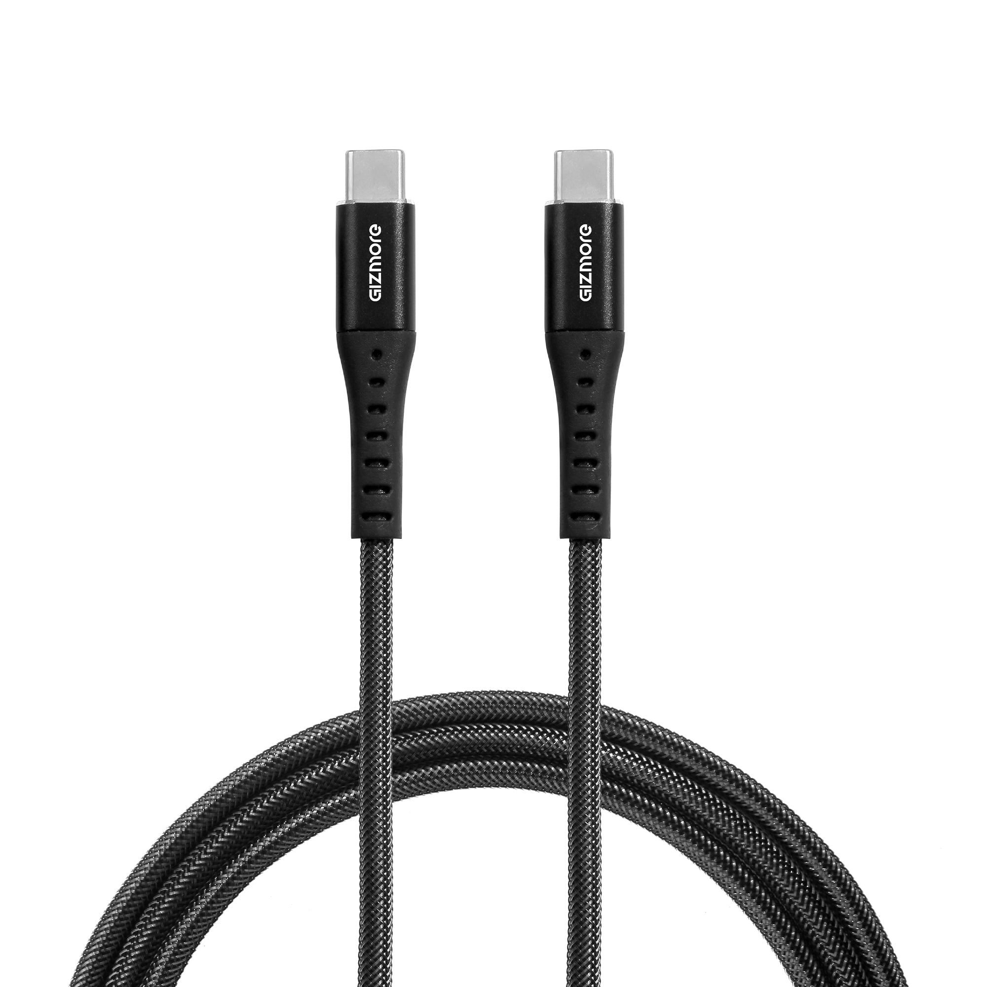 GIZMORE WCC80 80W (1.5M), Type-C to C Superfast Charging Cable, With Fishnet Braided wire, Compatible with Samsung, Apple, OnePlus, Oppo, Other Type-C Devices, & Laptop Charging support ,480Mbps Data Transfer Speed.