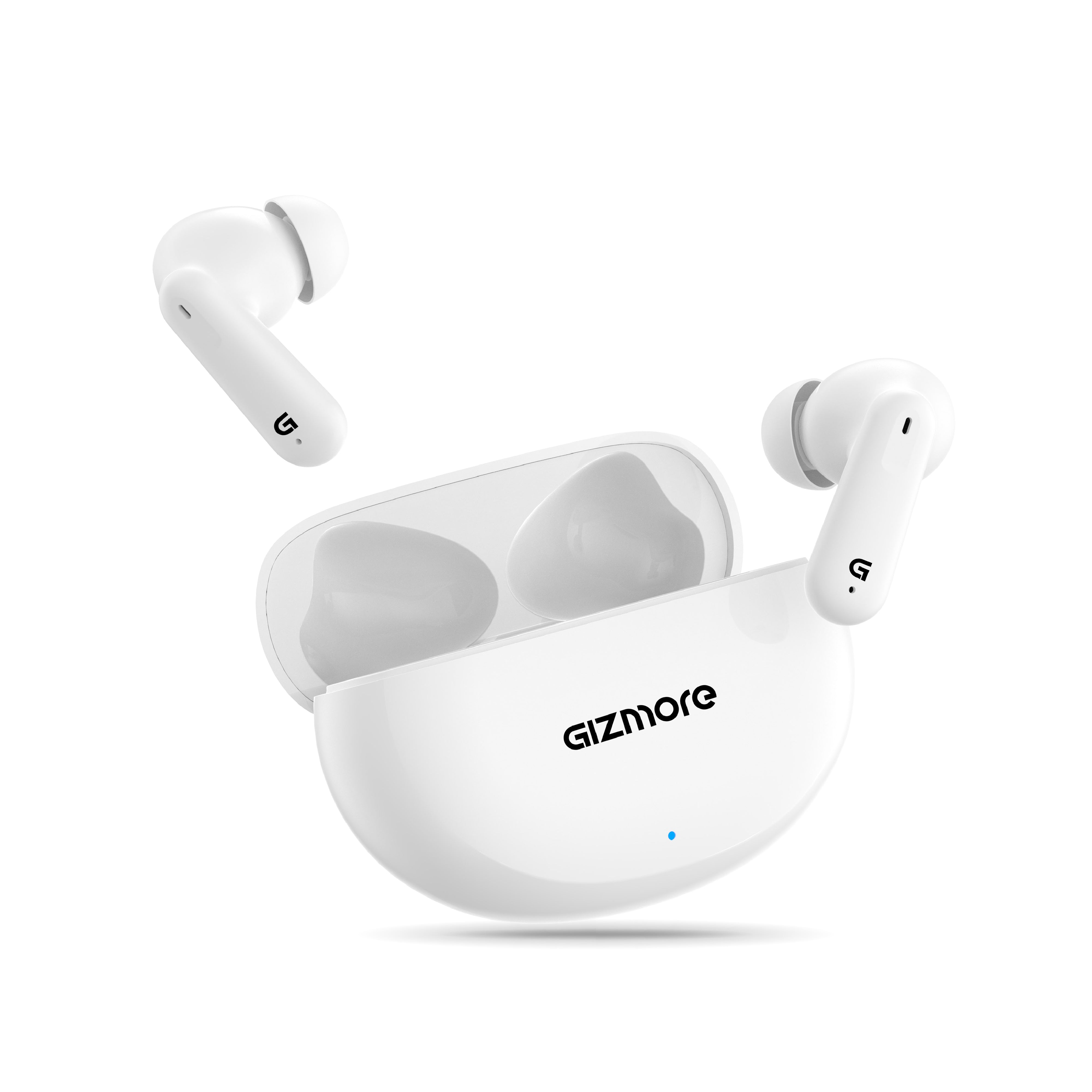 GIZBUD 869 OvalPod TWS Earbuds | 25H Playtime | Smart Touch Controls | Voice Assistant Support | IPX4 Water Resistance | Bluetooth 5.3 Wireless Earbuds
