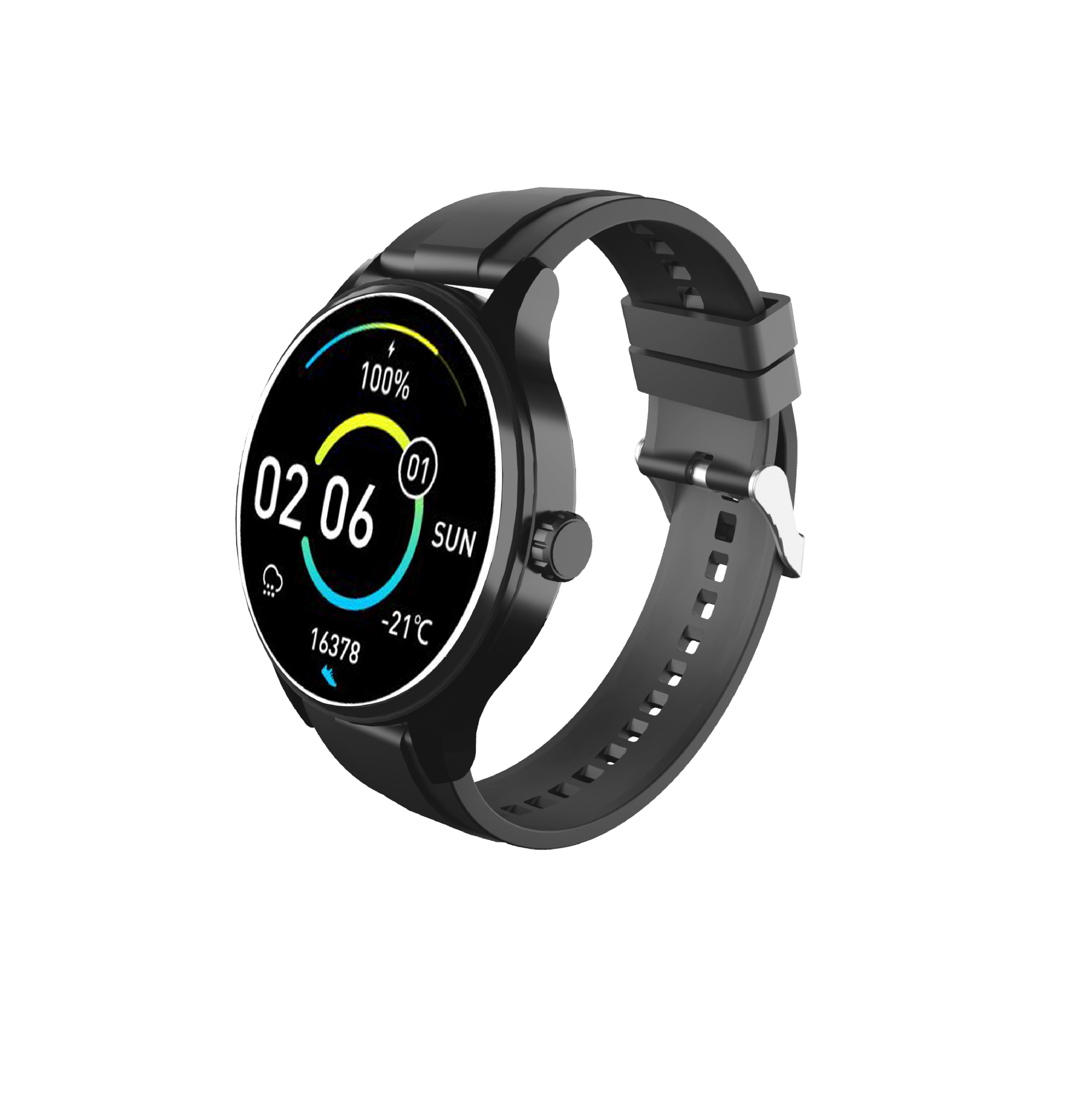 GIZFIT 985 Orbit S Smartwatch with 1.5" (3.81 cm) Big Display, Bluetooth Calling, Dial Pad, 5-Day Battery*, Zinc Alloy Body, 22mm Strap, Multi-Sports Modes, Voice Assistant, Health & Notification Tracking (Android & iOS)
