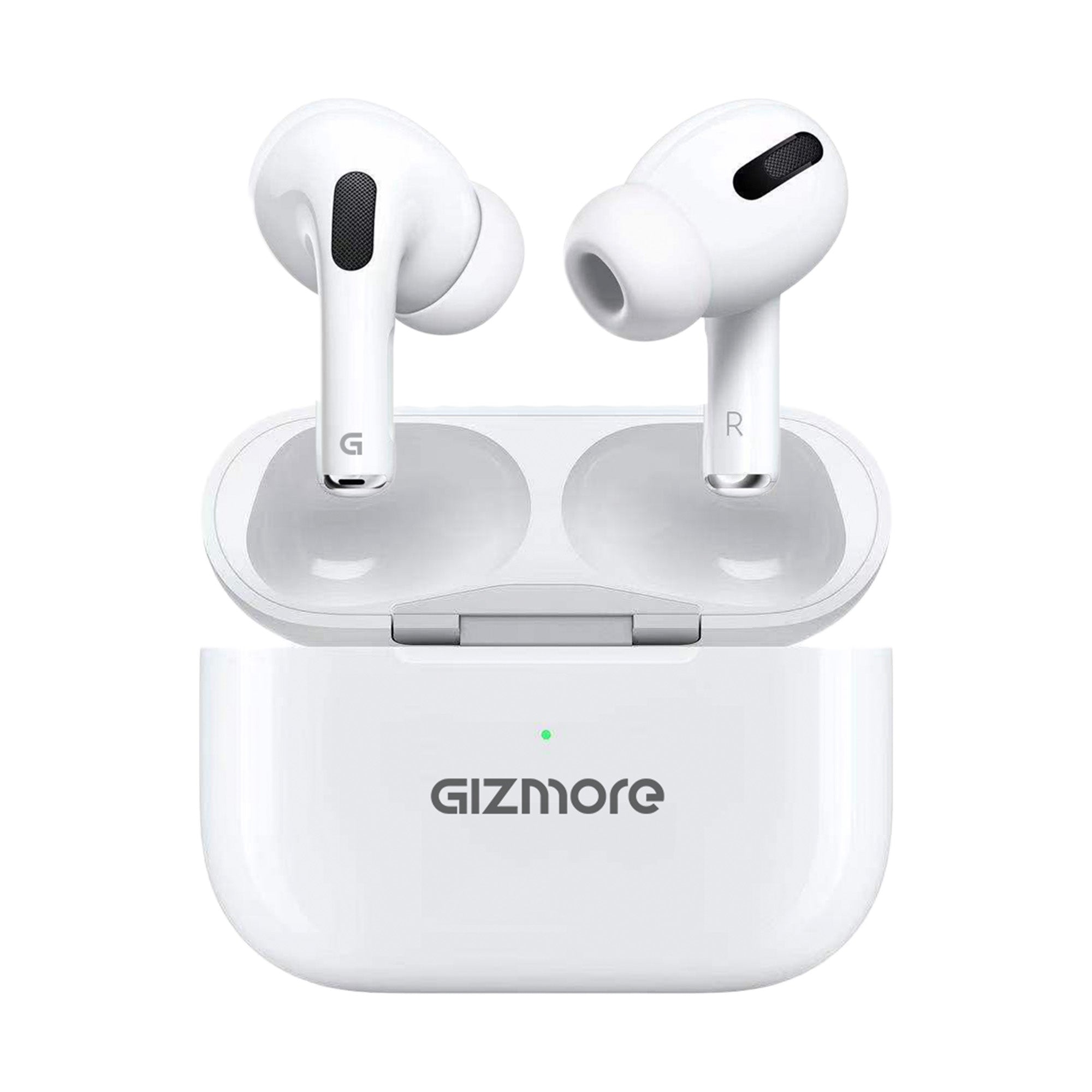 GIZMORE 862 TWS In-Ear Earbuds Type-C Fast Charging with 12 Hours Playtime & Bluetooth V5.0|13mm Bass Drivers| Sweat & Water Resistant | Touch Controls & Voice Assistant Earbuds (White)