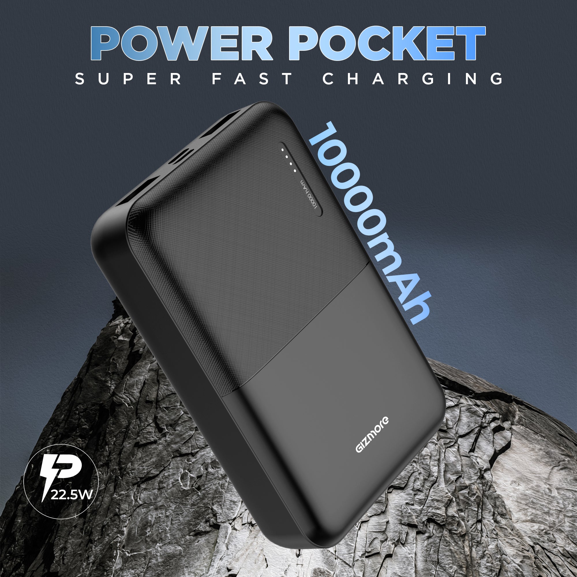 GIZMORE PD10KP11 10000mAh Li-Polymer Mini Power Bank
