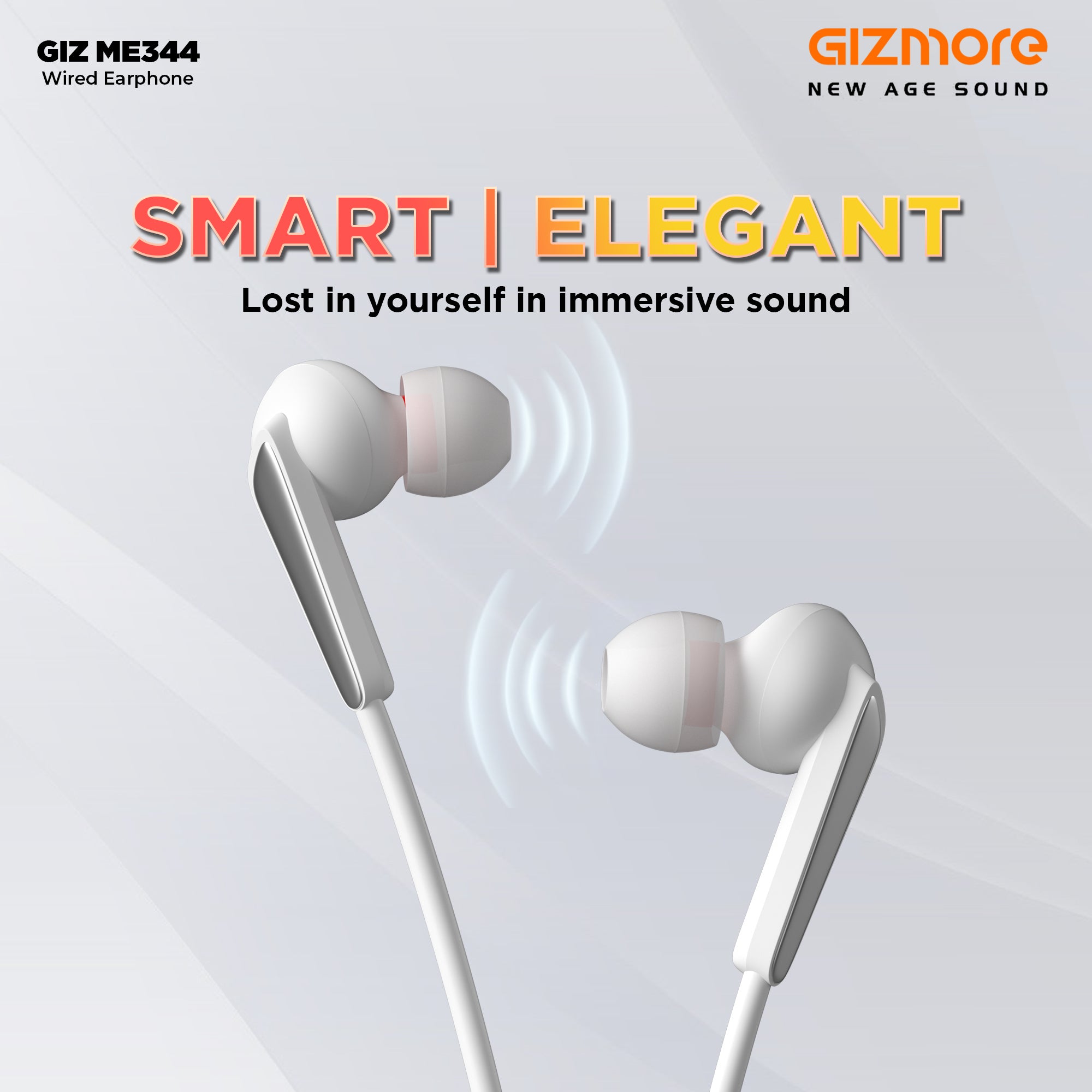 GIZMORE ME344 High Bass & Noise Reduction Earphone with USB Type C Port, HD Microphone & Stereo Sound