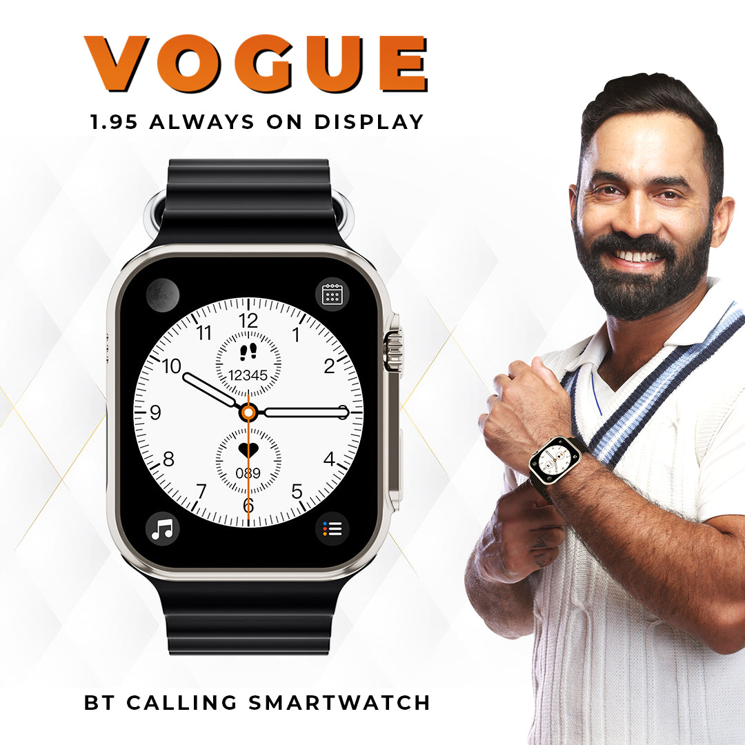GIZMORE Vogue 1.95 inch (4.85cm) Always-On Display BT Calling Smartwatch