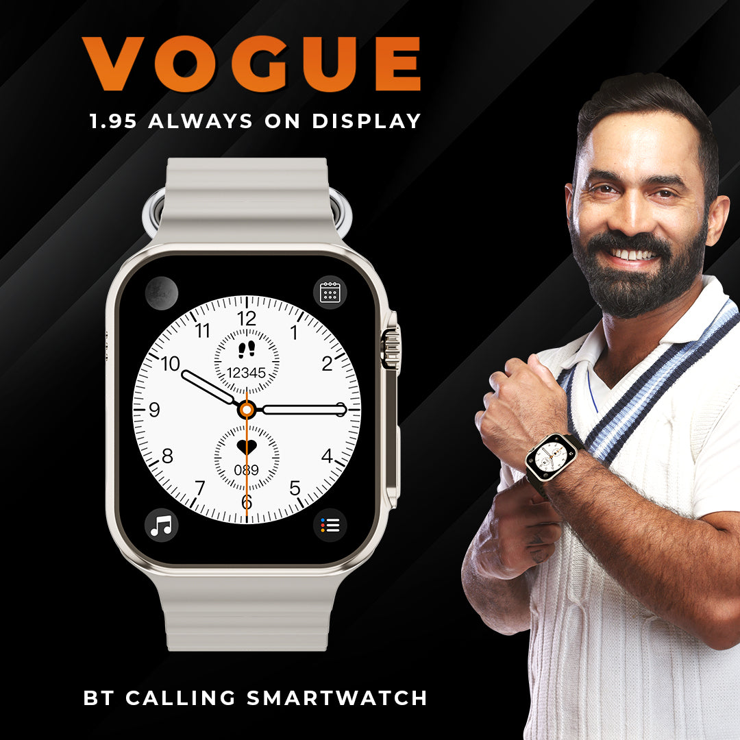GIZMORE Vogue 1.95 inch (4.85cm) Always-On Display BT Calling Smartwatch