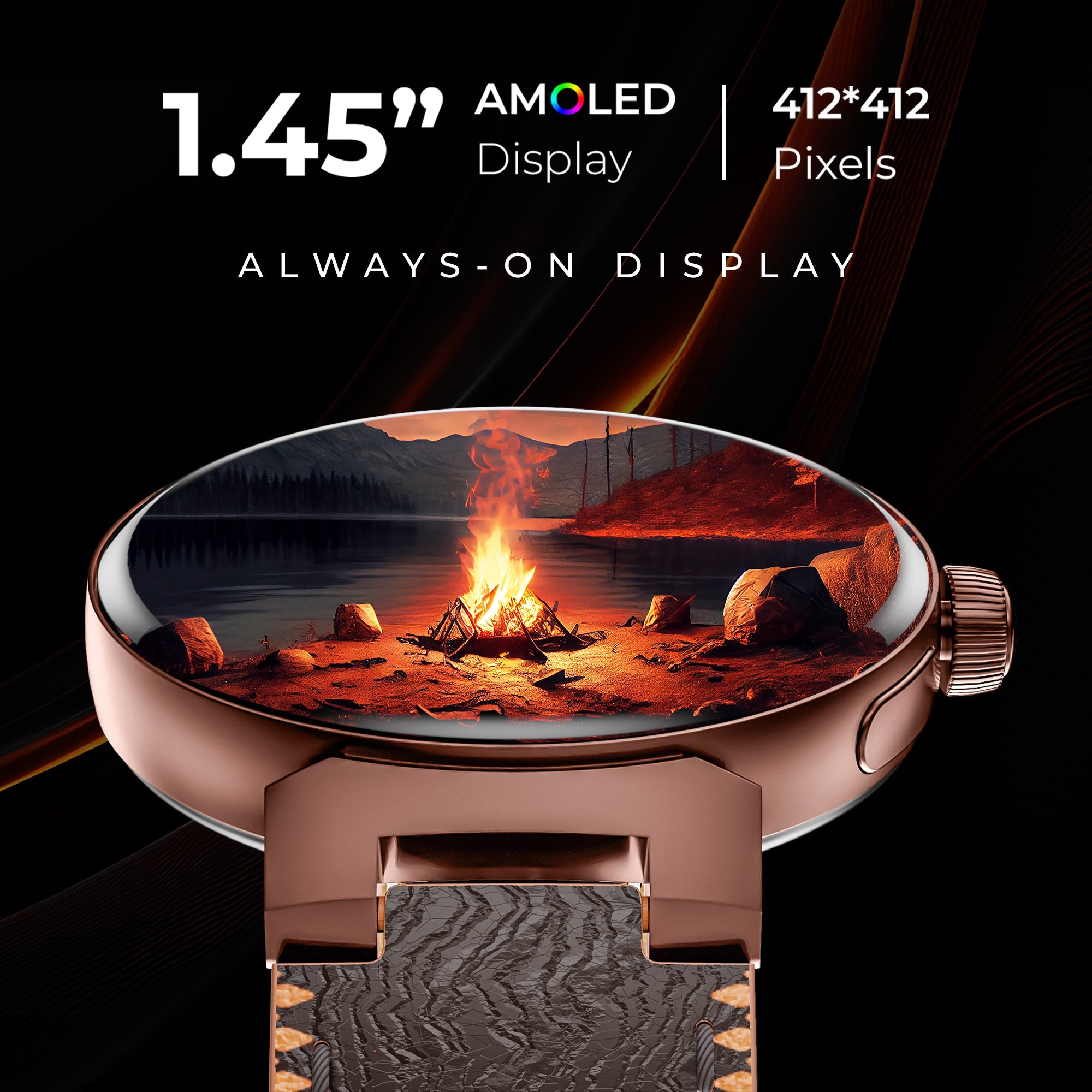 GIZMORE Prime 1.45 Inch (3.6 cm) Amoled Display BT Calling Smartwatch