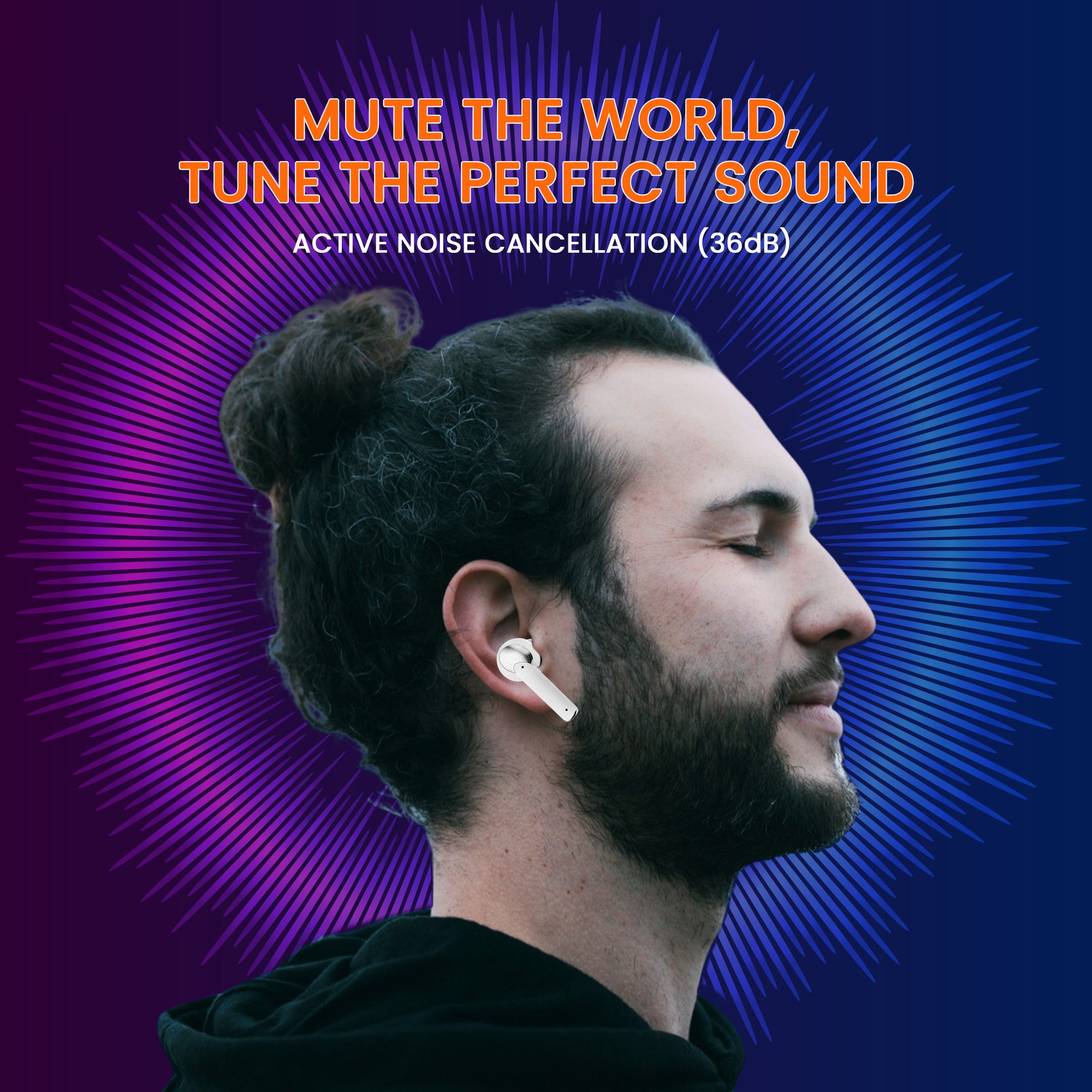 GIZMORE ELITE 852 ANC with 36dB Type-C Fast Charging TWS