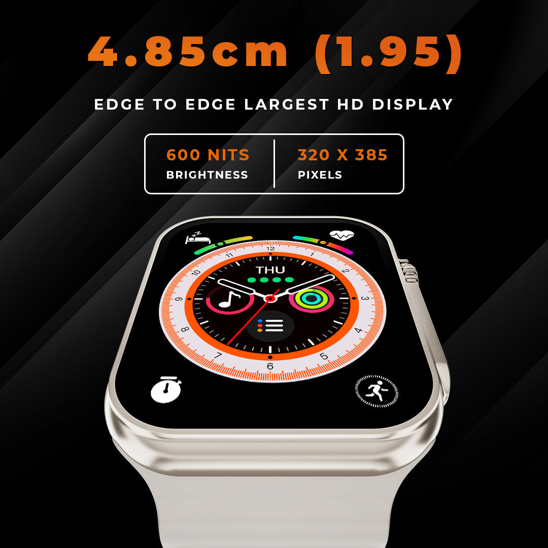 GIZMORE Vogue 1.95 inch (4.85cm) Always-On Display BT Calling Smartwatch