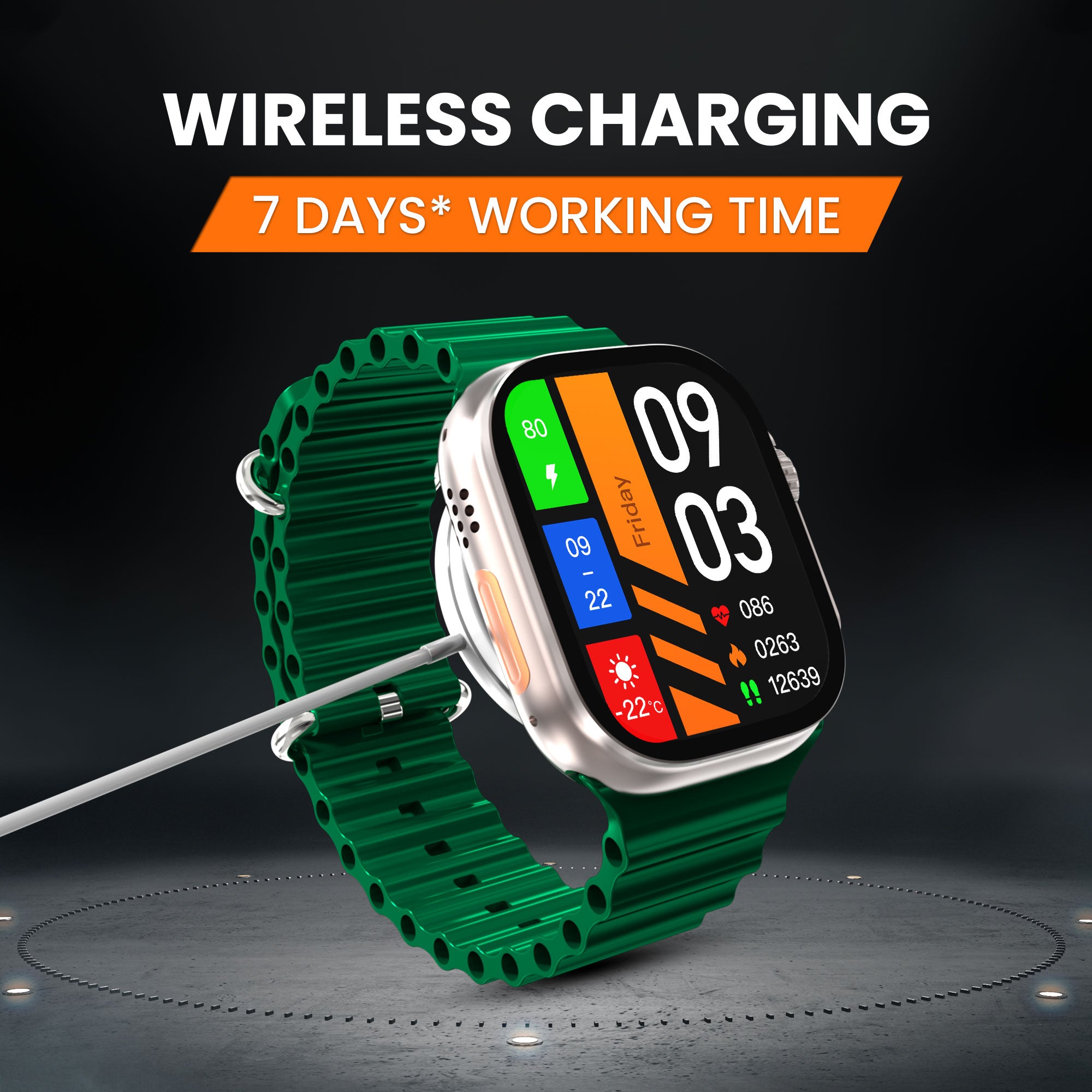 Gizmore CRAZE 2.01inch (5.1cm) Always-On Edge to Edge Display BT Calling Smartwatch