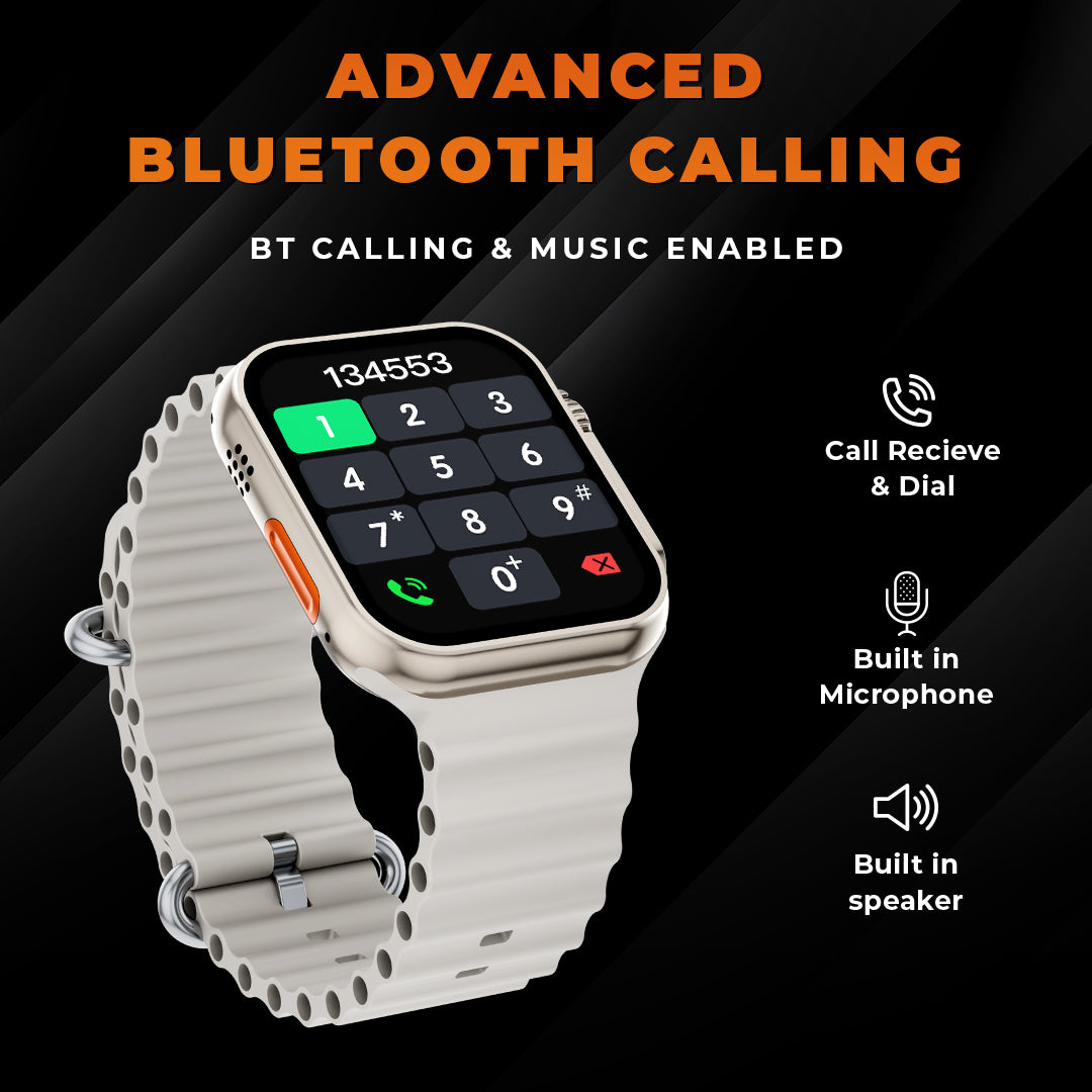 GIZMORE Vogue 1.95 inch (4.85cm) Always-On Display BT Calling Smartwatch