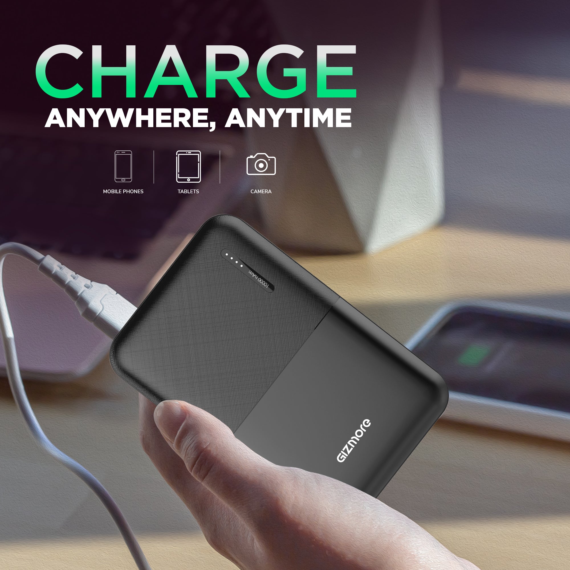 GIZMORE PD10KP11 10000mAh Li-Polymer Mini Power Bank