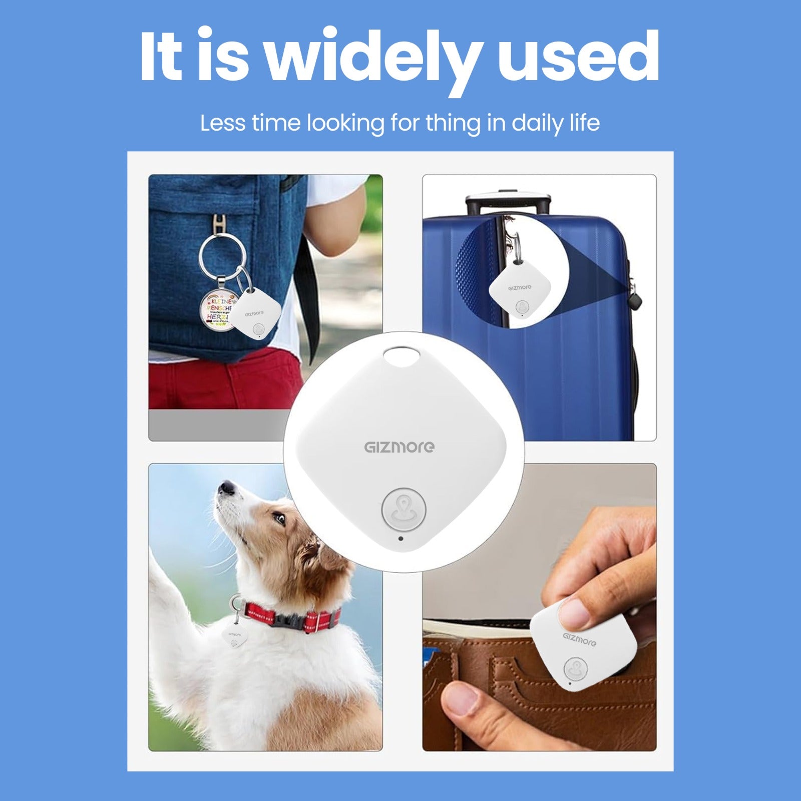 Gizmore X-Tag – Global Item Finder with Sound Reminder, Worldwide Tracking, Out-of-Range Alert, Seamless with Apple Find My Device app | Compatible with iOS 14 & Above