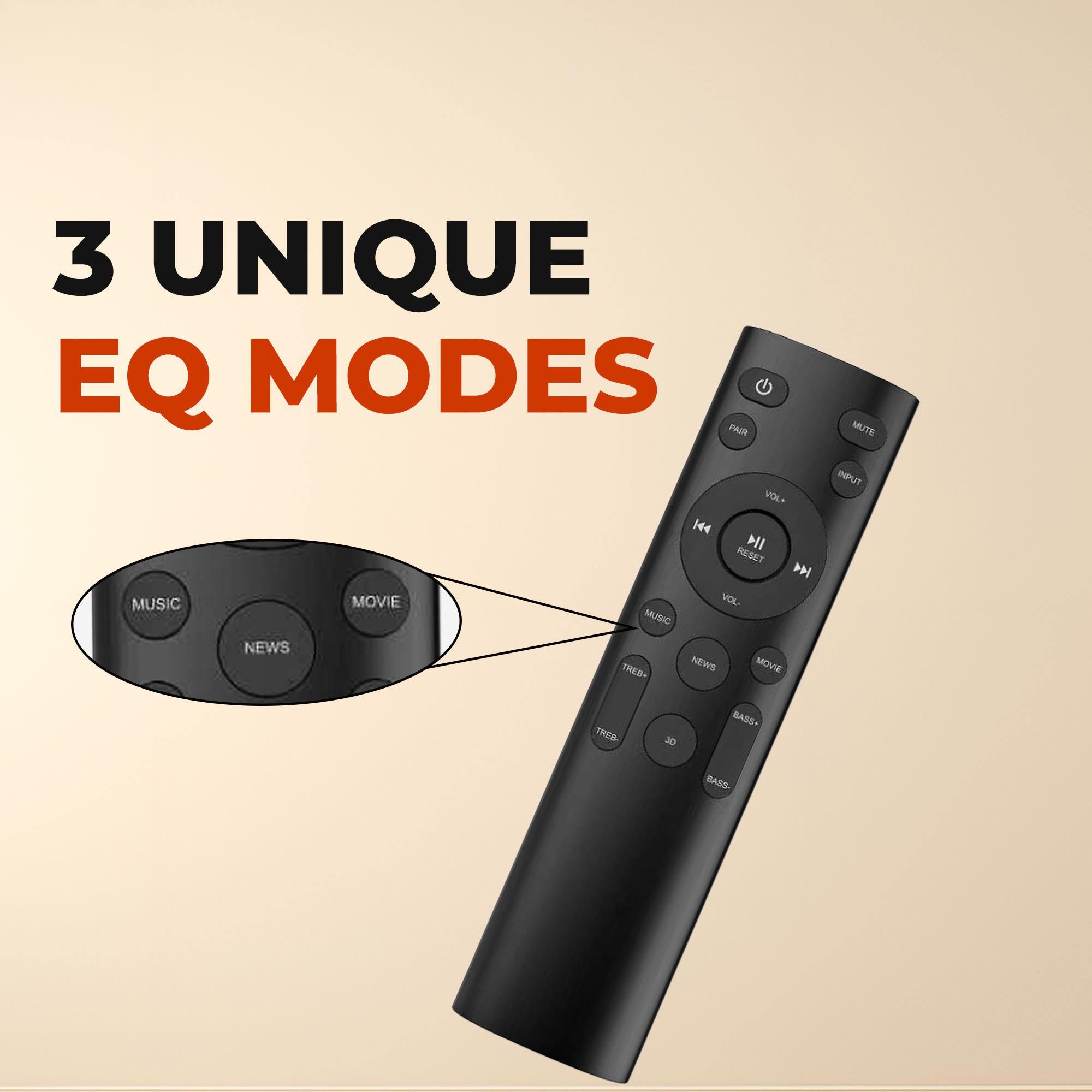 GIZMORE GIZBAR 200 2.1 Channel Wired Soundbar with Subwoofer, HDMI(ARC), AUX, Optical, USB, Bluetooth, Slim Design, 3 EQ Modes, Surround Sound & Thunderous Bass