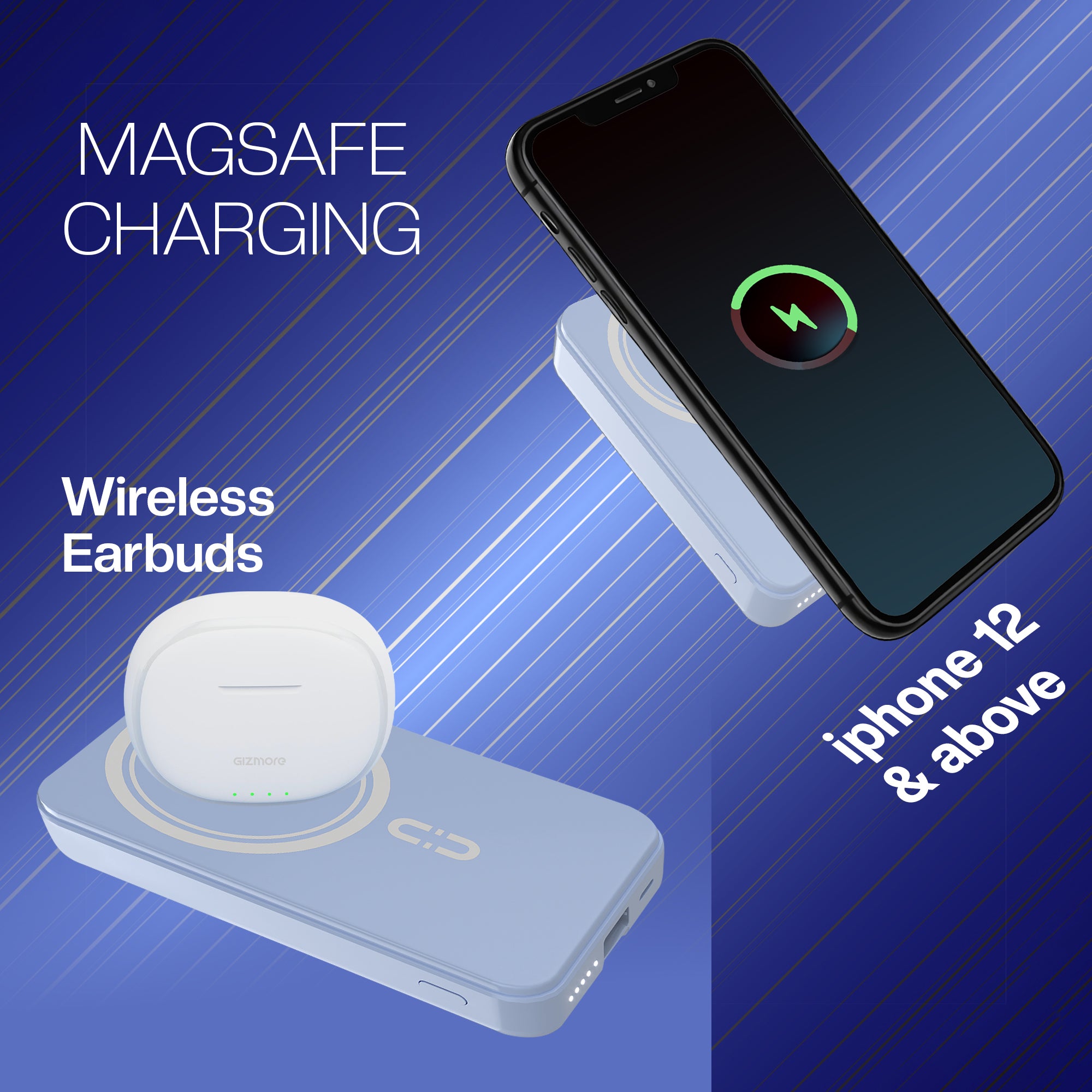 GIZMORE PD10KP9 iMAGPro 10000mAh 15W Magnetic Wireless Magsafe Power Bank