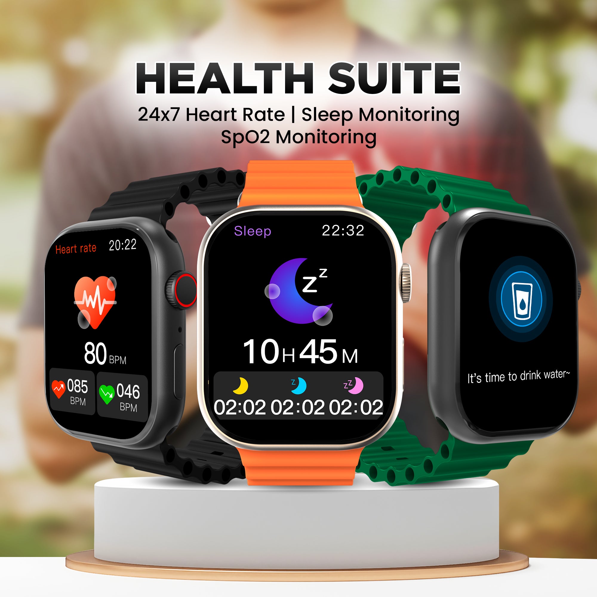 GIZMORE STARX 2.0 inch (5.8cm) AOD Edge to Edge HD Display BT Calling Smartwatch