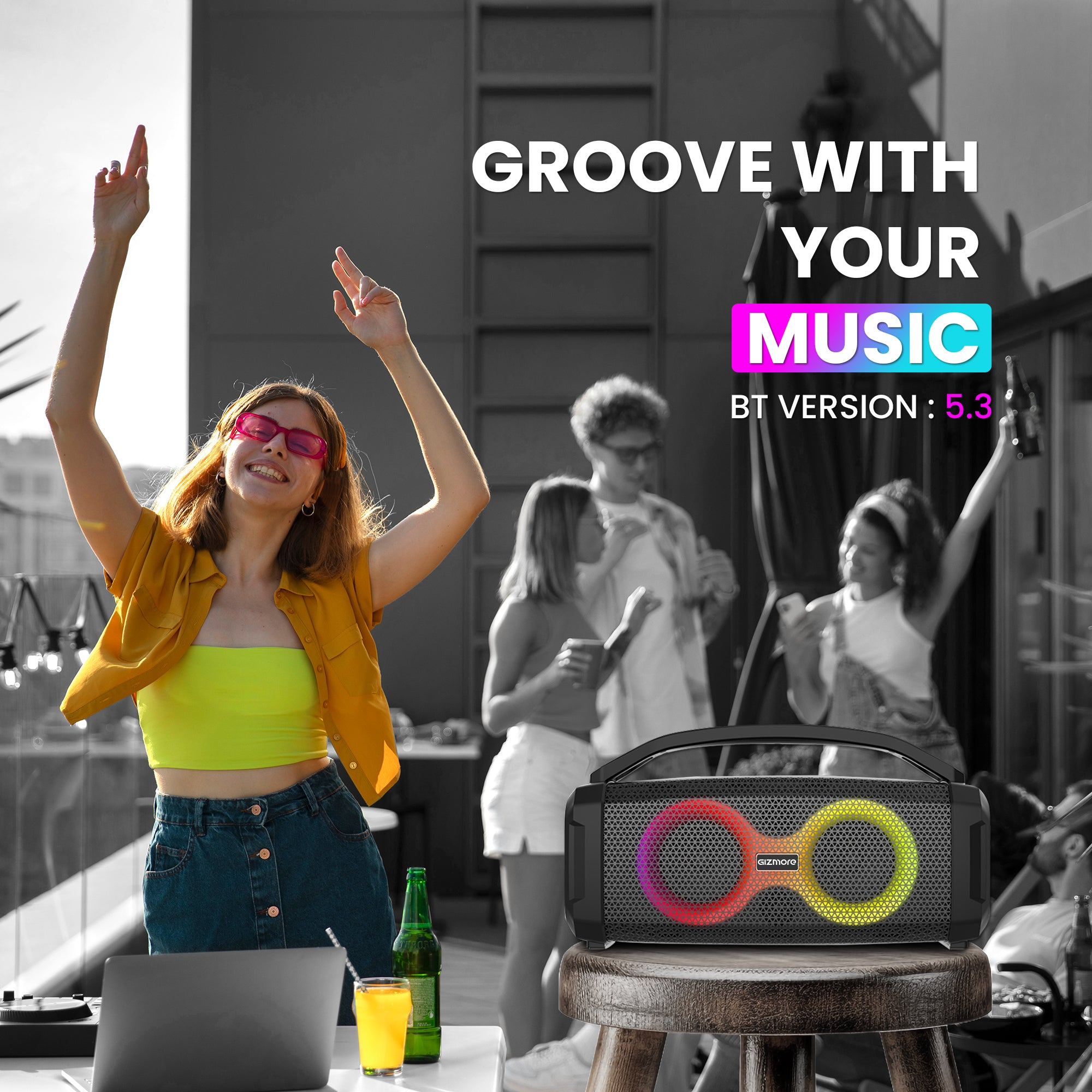 GIZMORE THUNDER BUDDY 60 W Karaoke BT Portable Party Speaker