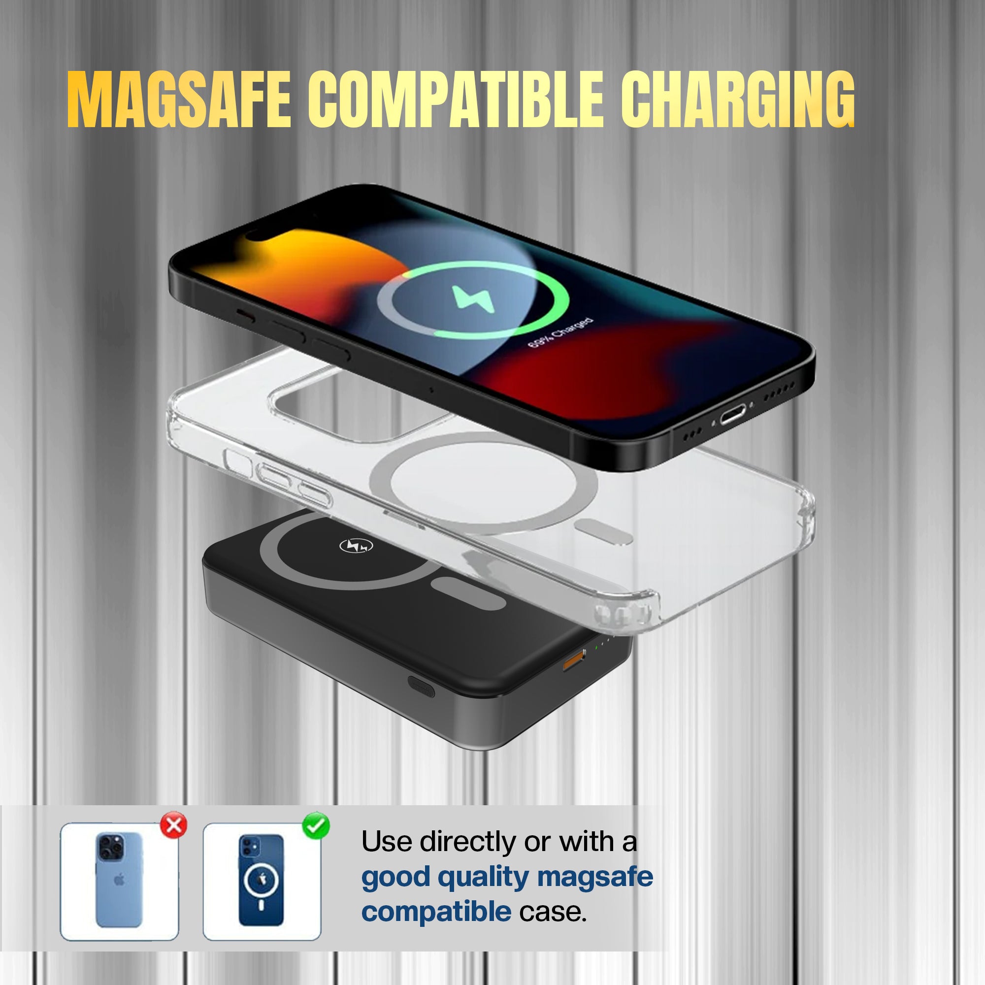 GIZMORE PD10KP8 iMAG 10000mAh 15W Magnetic Wireless Magsafe Power Bank