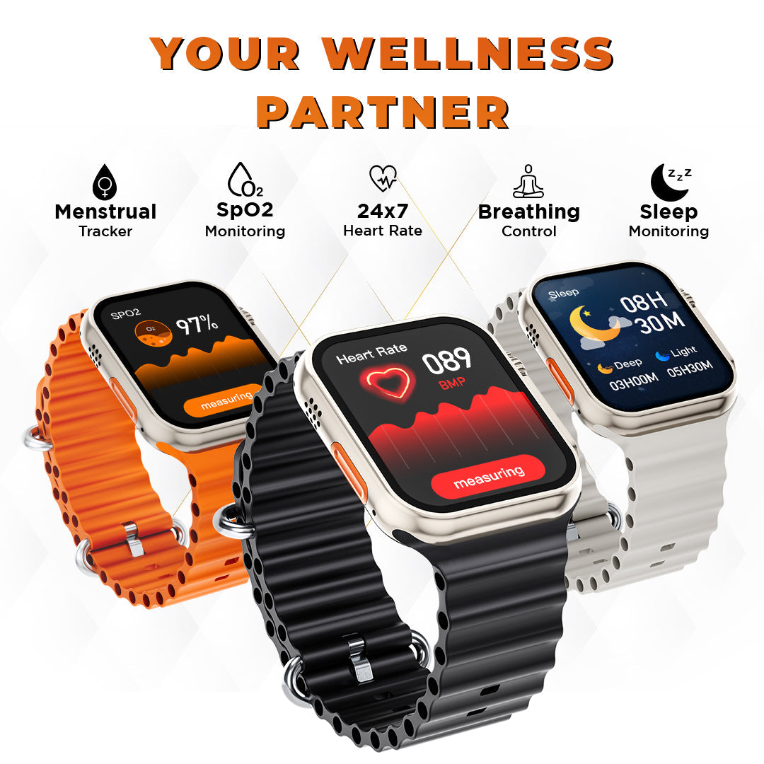 GIZMORE Vogue 1.95 inch (4.85cm) Always-On Display BT Calling Smartwatch