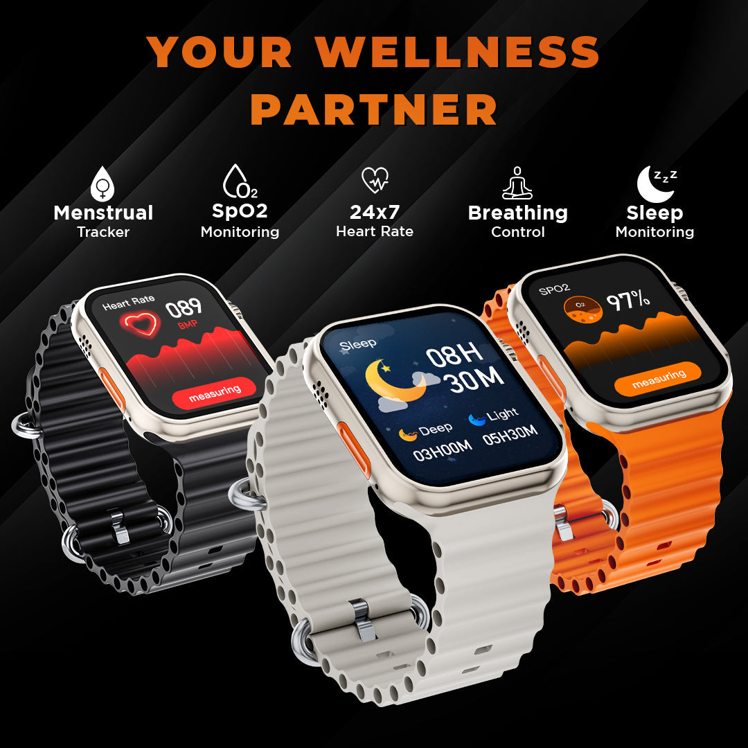 GIZMORE Vogue 1.95 inch (4.85cm) Always-On Display BT Calling Smartwatch