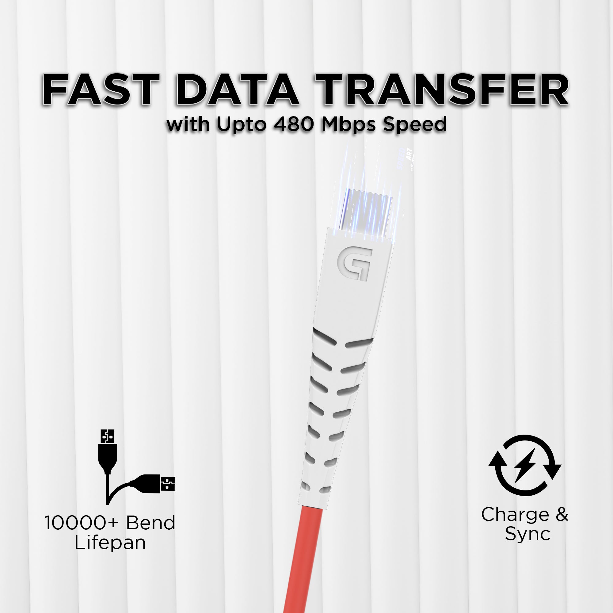 GIZMORE WDC155 Type C 65W Fast Charging Cable