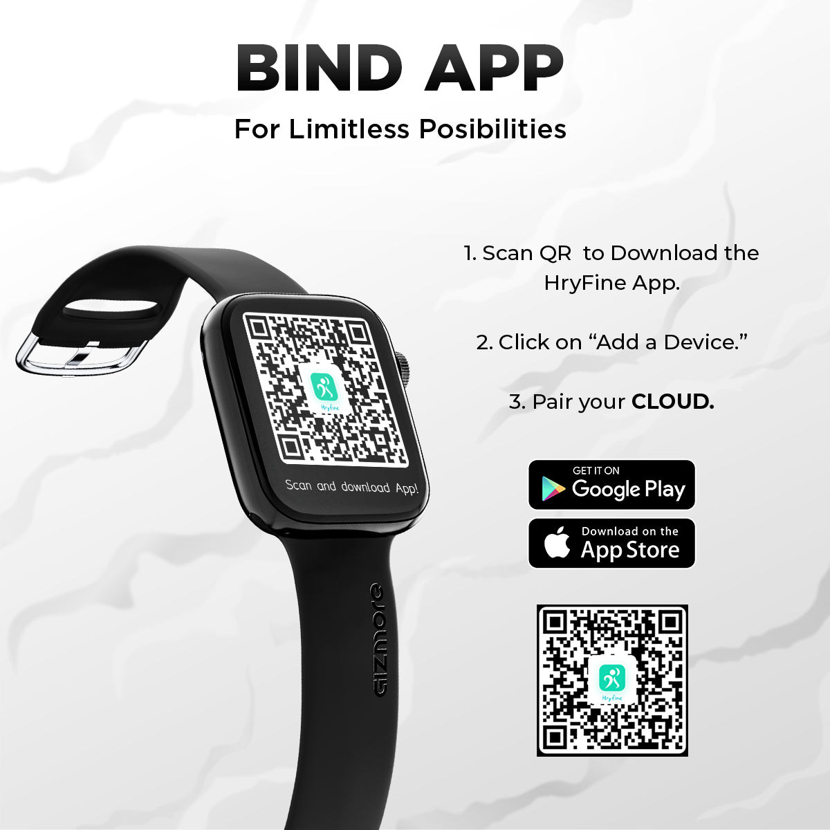 GIZMORE Cloud 1.85 inch (4.69 cm) HD IPS Large Display BT Calling Smartwatch