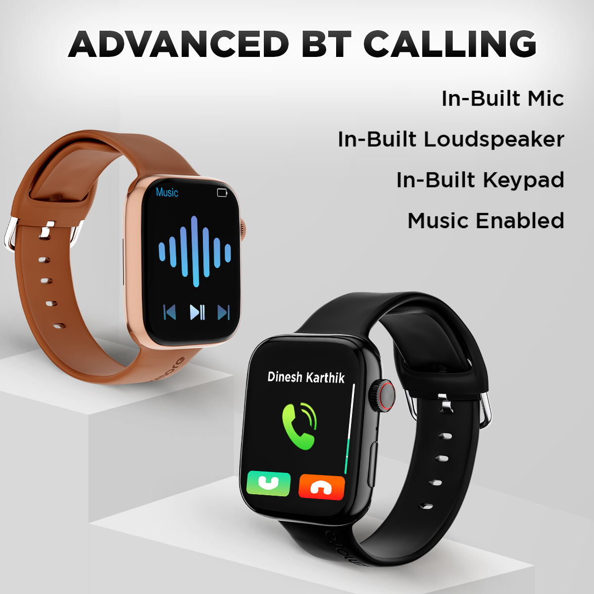 GIZMORE Cloud 1.85 inch (4.69 cm) HD IPS Large Display BT Calling Smartwatch