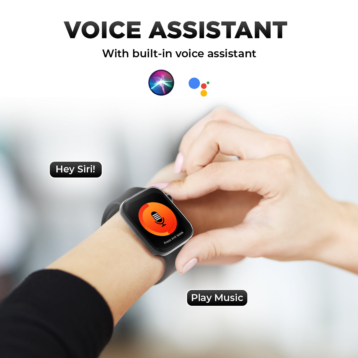 GIZMORE Cloud 1.85 inch (4.69 cm) HD IPS Large Display BT Calling Smartwatch