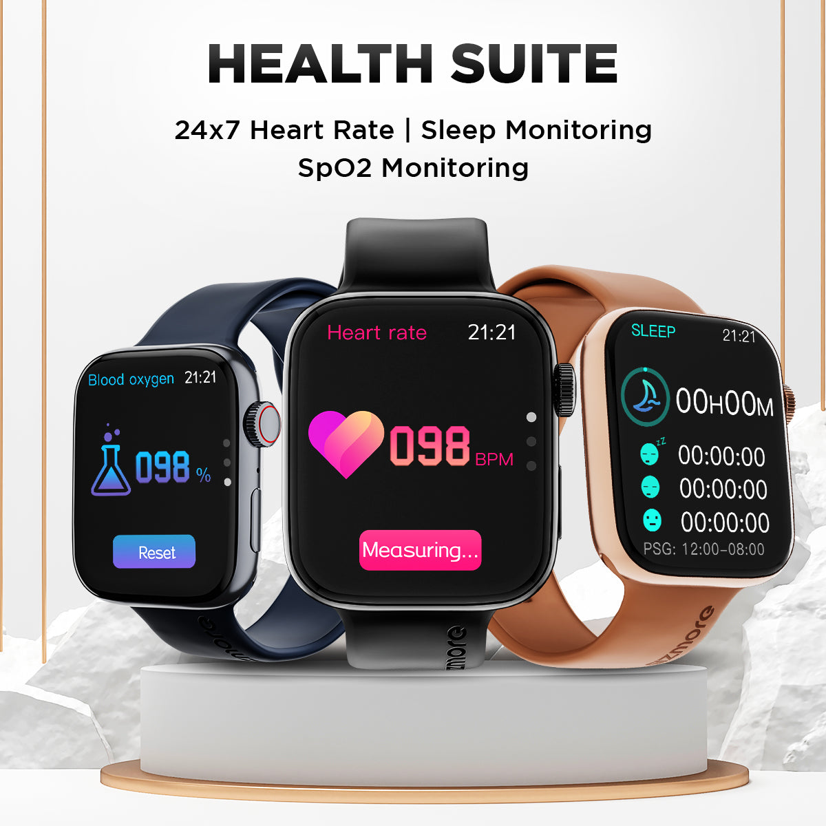 GIZMORE Cloud 1.85 inch (4.69 cm) HD IPS Large Display BT Calling Smartwatch
