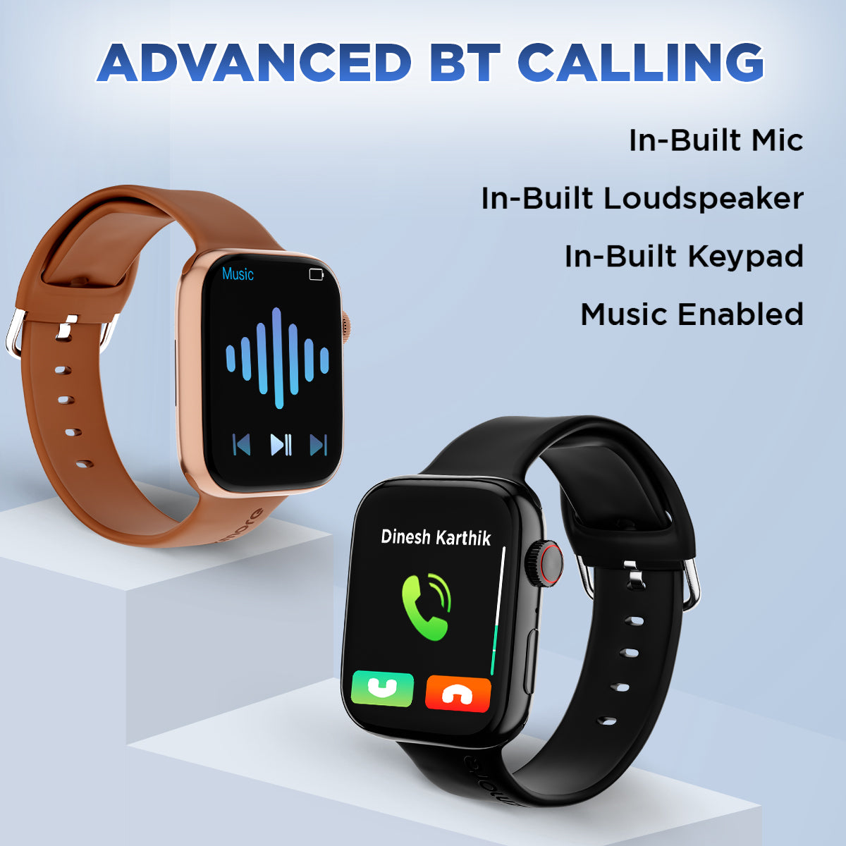 GIZMORE Cloud 1.85 inch (4.69 cm) HD IPS Large Display BT Calling Smartwatch