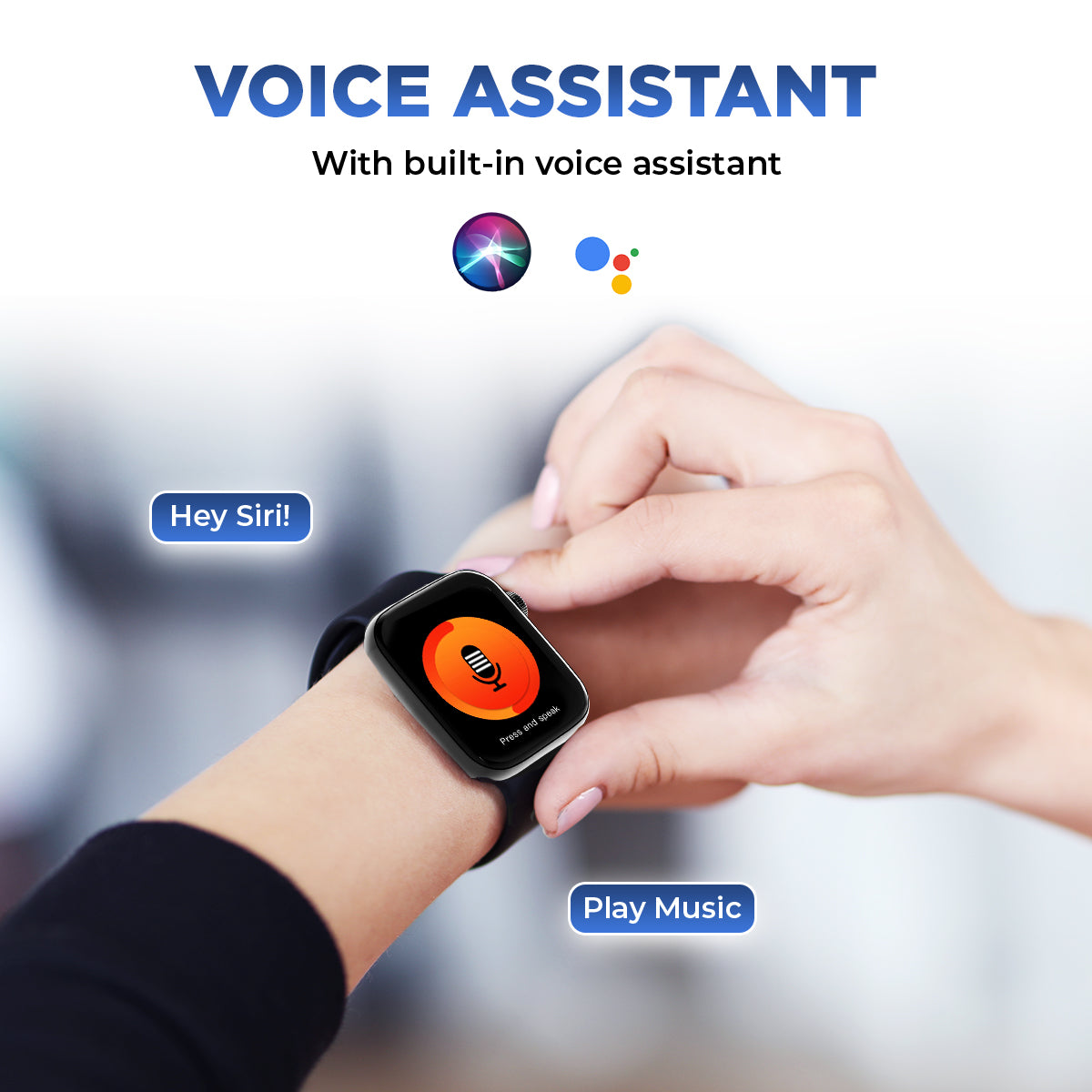 GIZMORE Cloud 1.85 inch (4.69 cm) HD IPS Large Display BT Calling Smartwatch