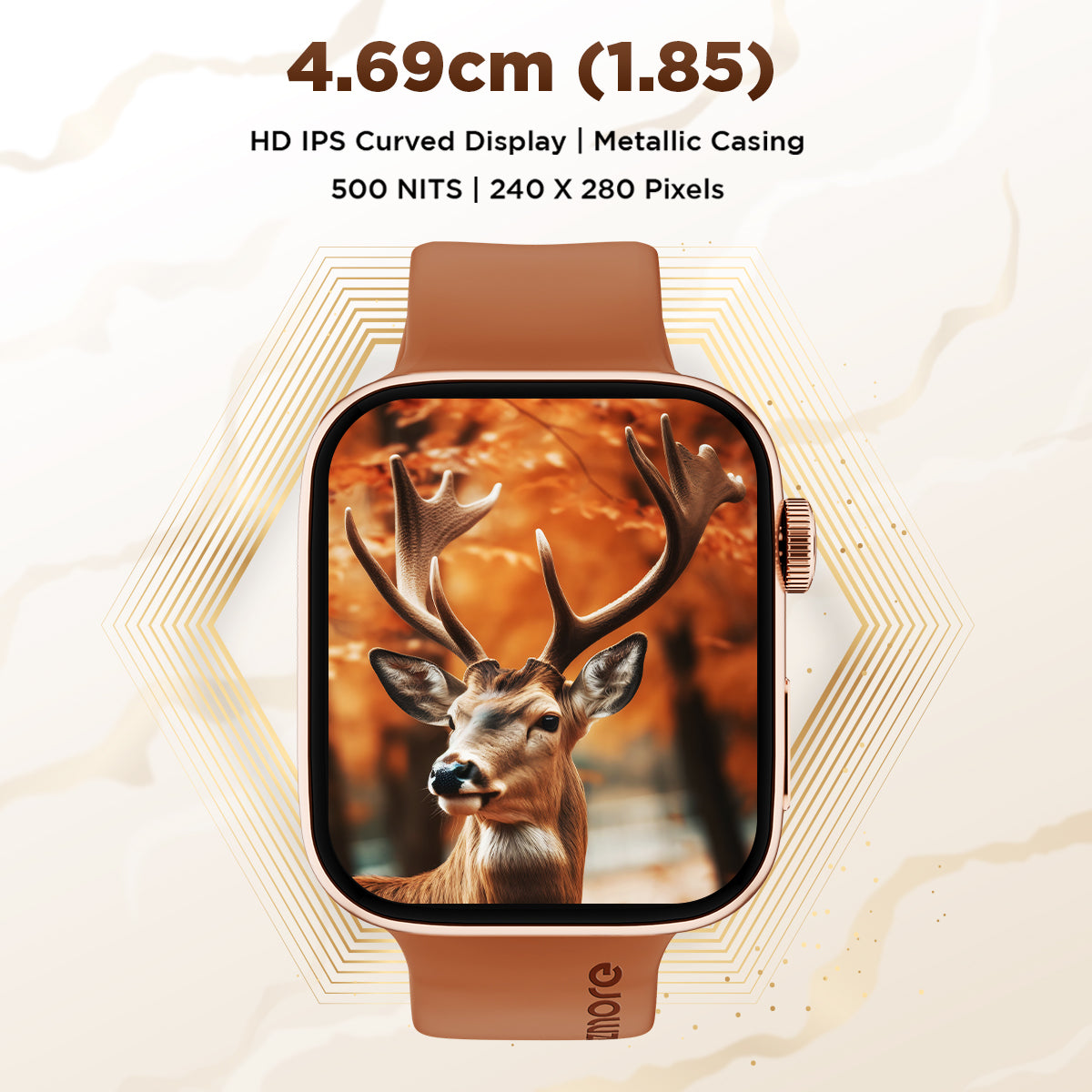 GIZMORE Cloud 1.85 inch (4.69 cm) HD IPS Large Display BT Calling Smartwatch