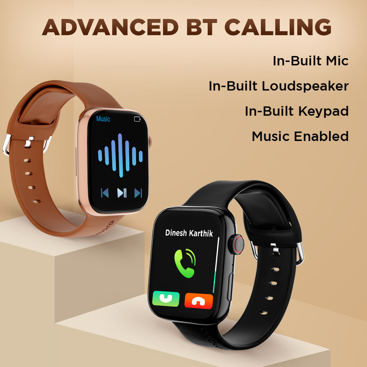 GIZMORE Cloud 1.85 inch (4.69 cm) HD IPS Large Display BT Calling Smartwatch