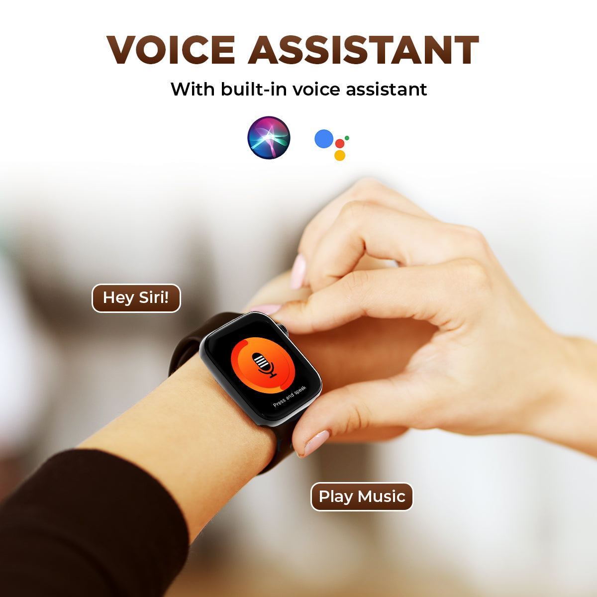 GIZMORE Cloud 1.85 inch (4.69 cm) HD IPS Large Display BT Calling Smartwatch