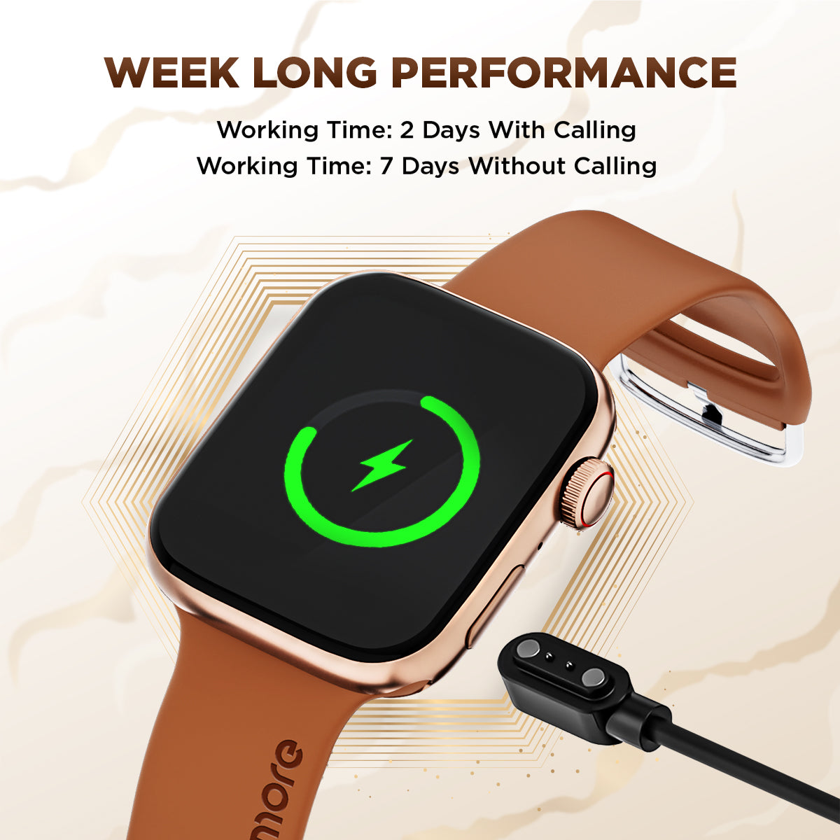 GIZMORE Cloud 1.85 inch (4.69 cm) HD IPS Large Display BT Calling Smartwatch