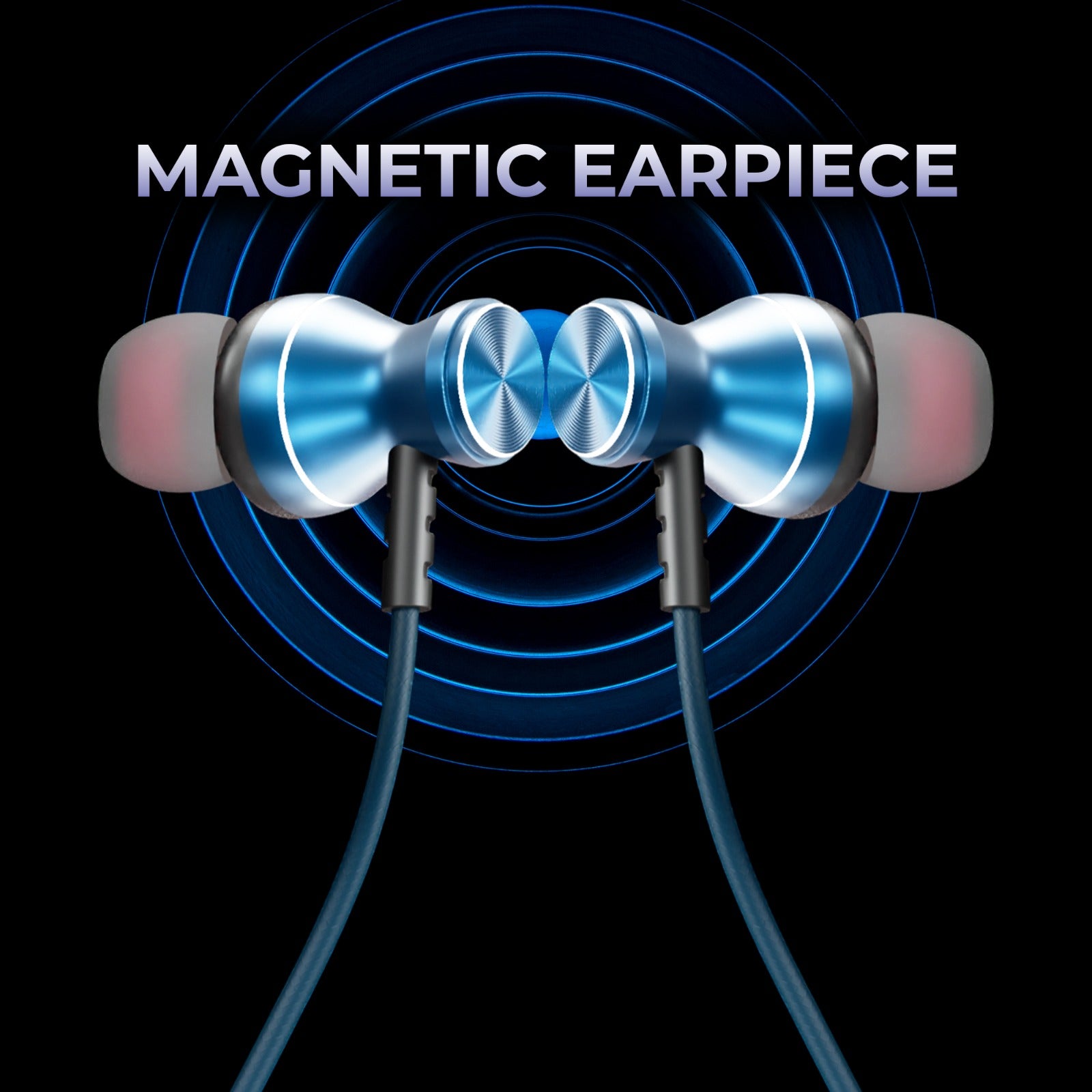 Gizmore MN225 Luxe Neckband -Pure deep bass Sound, 25H Playtime, Magnetic Earpieces, Voice Assistance (Google & Alexa), Deep Bass, Comfortable Fit, Rubber Finish