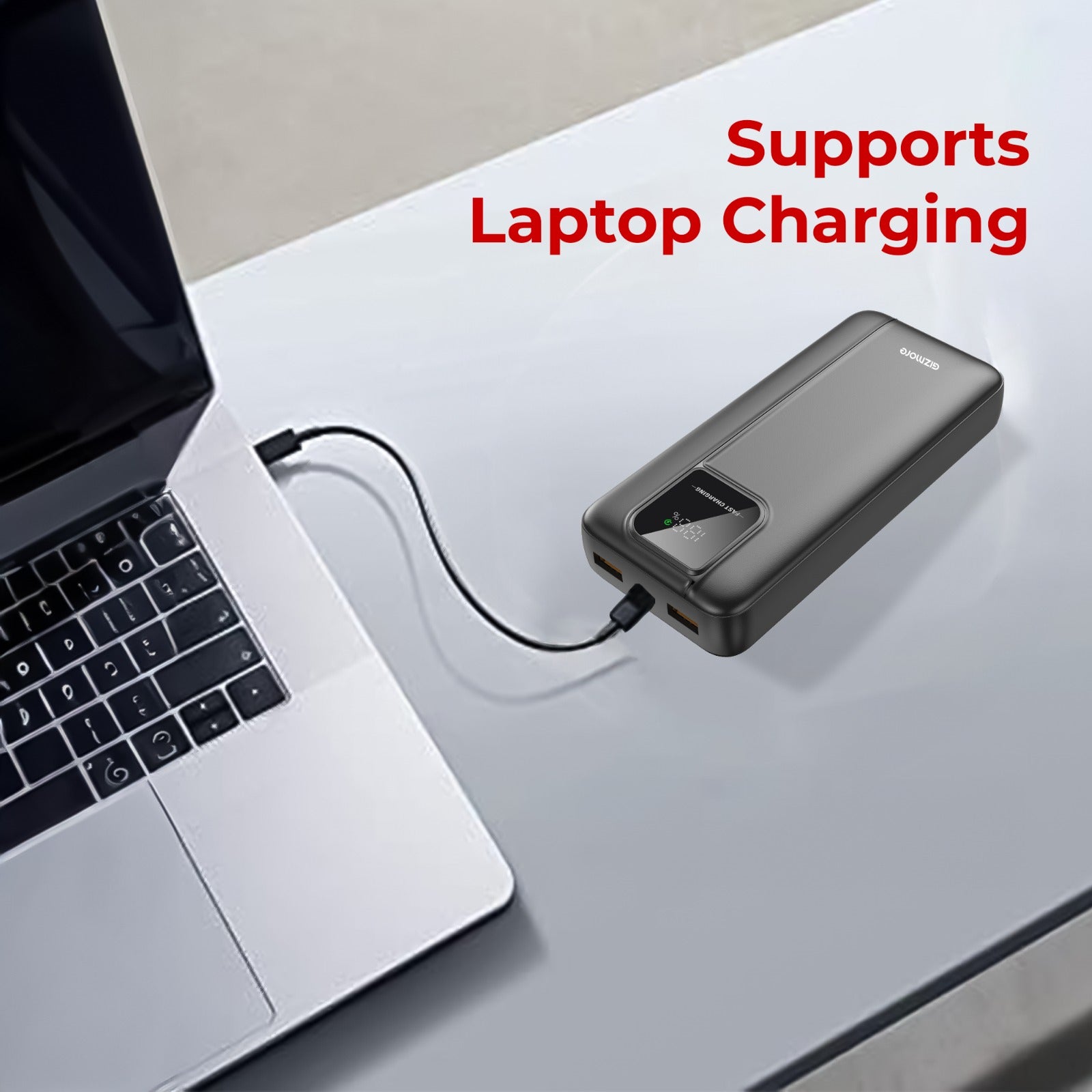 GIZ PD20K25 35W PD Power Bank 20000mAh with Type-C Input & Output, Dual USB Fast Charging, Supports Laptop Charging, Compact Portable design