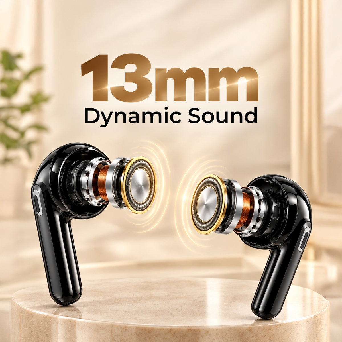 GIZMORE GIZBUD 870 MiniPod Wireless Earbuds with 13mm Driver, Touch Controls