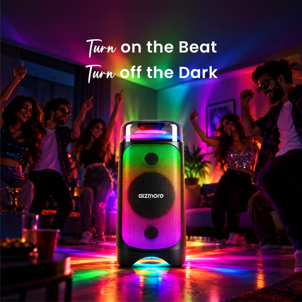 GIZMORE GIZ T140 140W RMS Party Speaker with Wireless Microphone