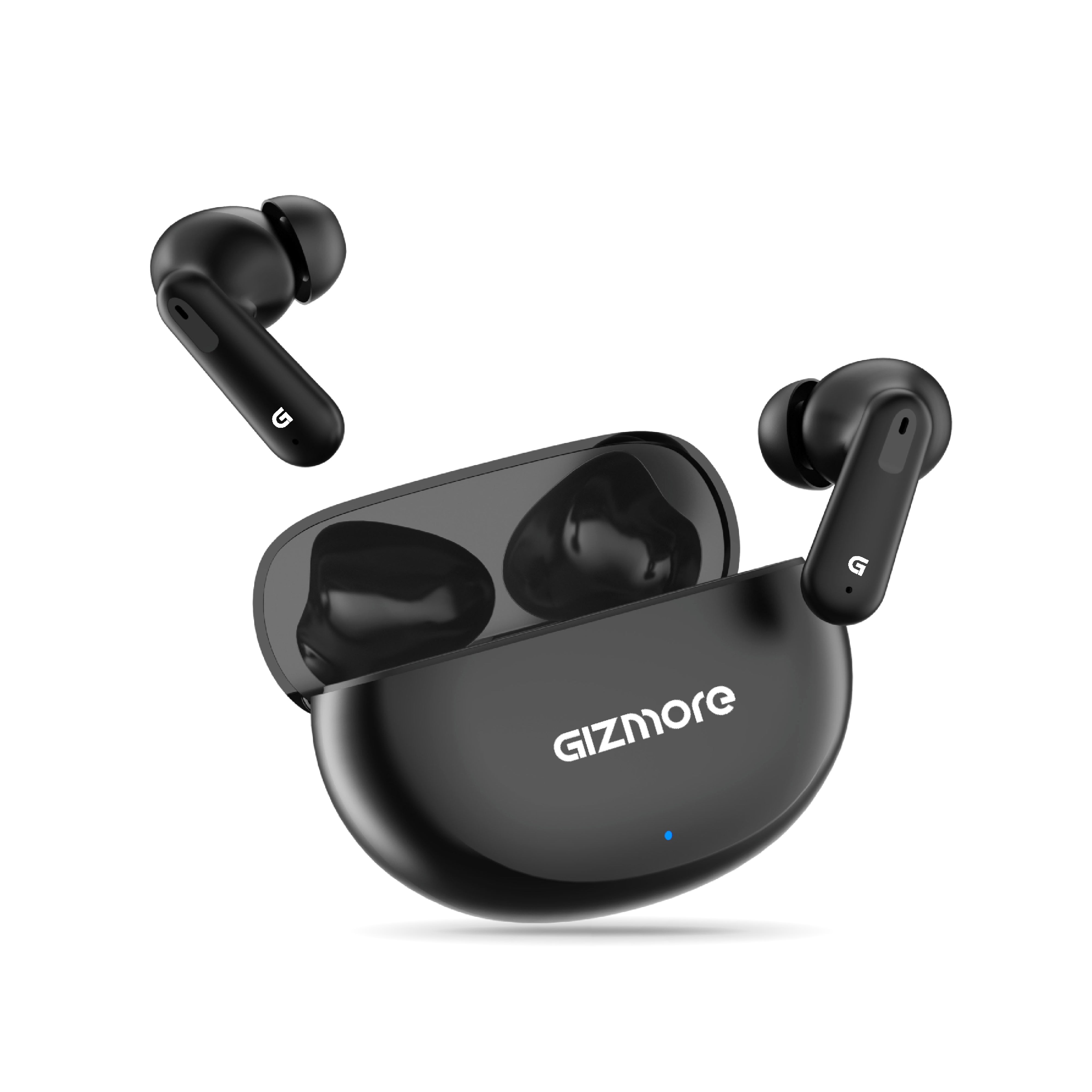 GIZBUD 869 OvalPod TWS Earbuds | 25H Playtime | Smart Touch Controls | Voice Assistant Support | IPX4 Water Resistance | Bluetooth 5.3 Wireless Earbuds