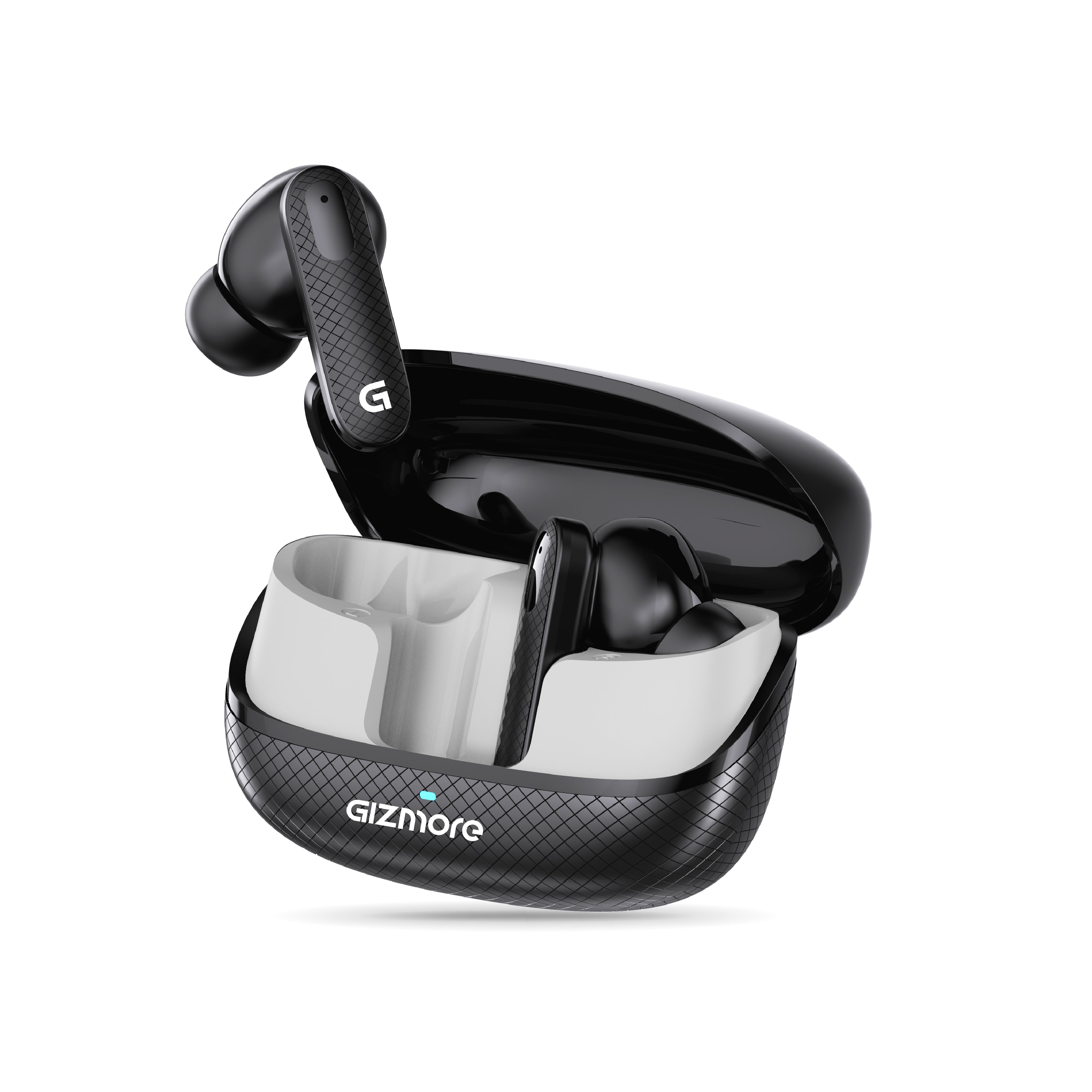 GIZBUD 870 Flippod TWS Earbuds | 30H Playtime | Vibrant Dual Tone Design, Matte finish | Type-C Fast Charging | Touch Controls | Voice Assistant Support