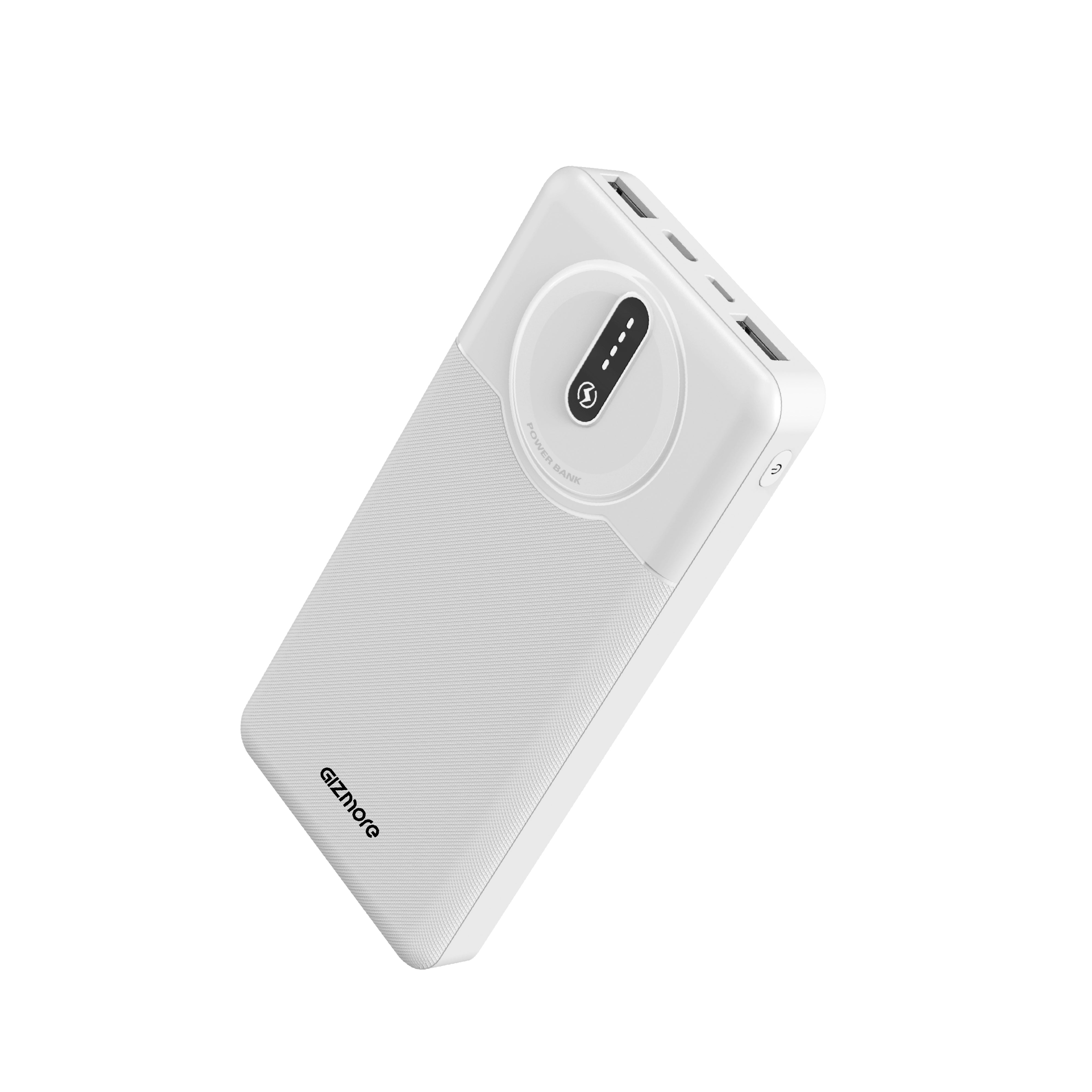 GIZ PD10K21 Ultra-Fast Power Bank 10000mAh, 22.5W Super Slim Portable Charger, Type-C & Micro USB Input, LED Indicator, Lightweight Powerbank for Android & iPhone