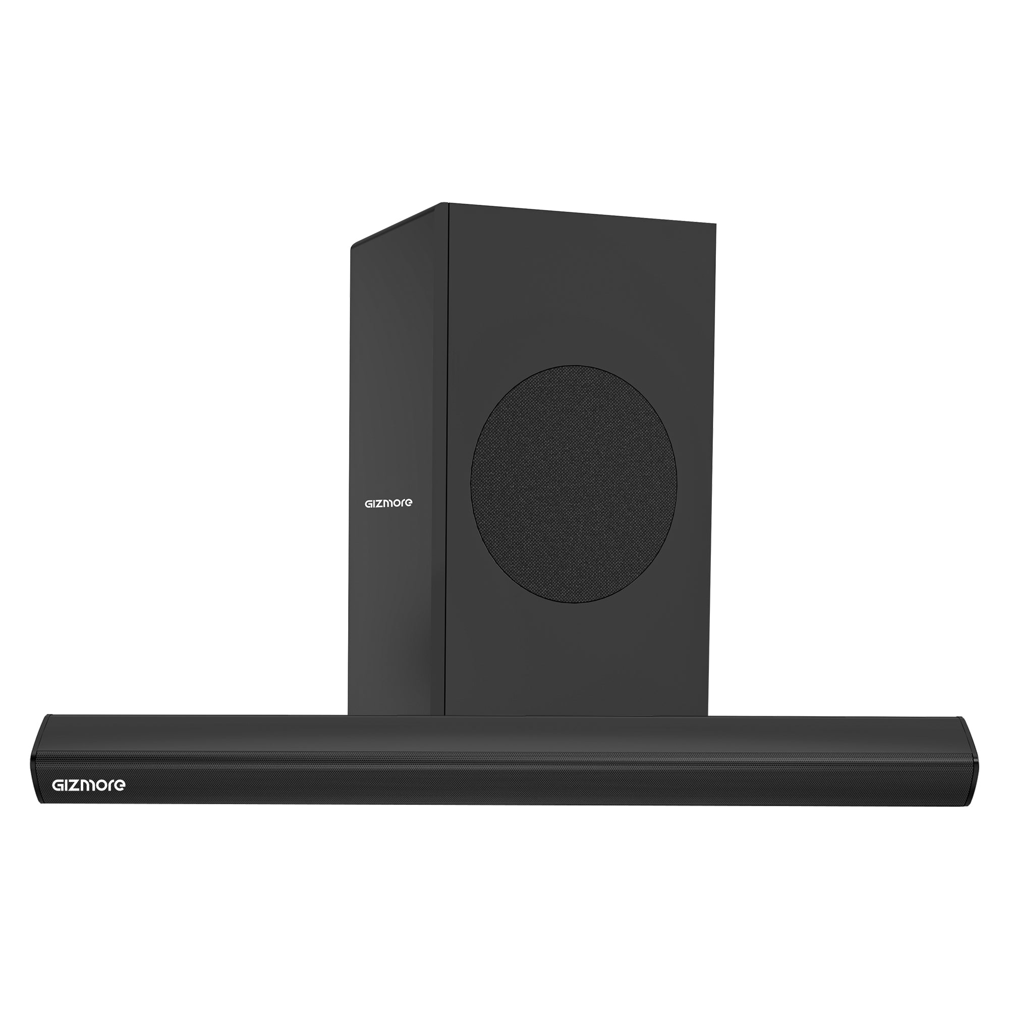 GIZMORE GIZBAR 200 2.1 Channel Wired Soundbar with Subwoofer, HDMI(ARC), AUX, Optical, USB, Bluetooth, Slim Design, 3 EQ Modes, Surround Sound & Thunderous Bass