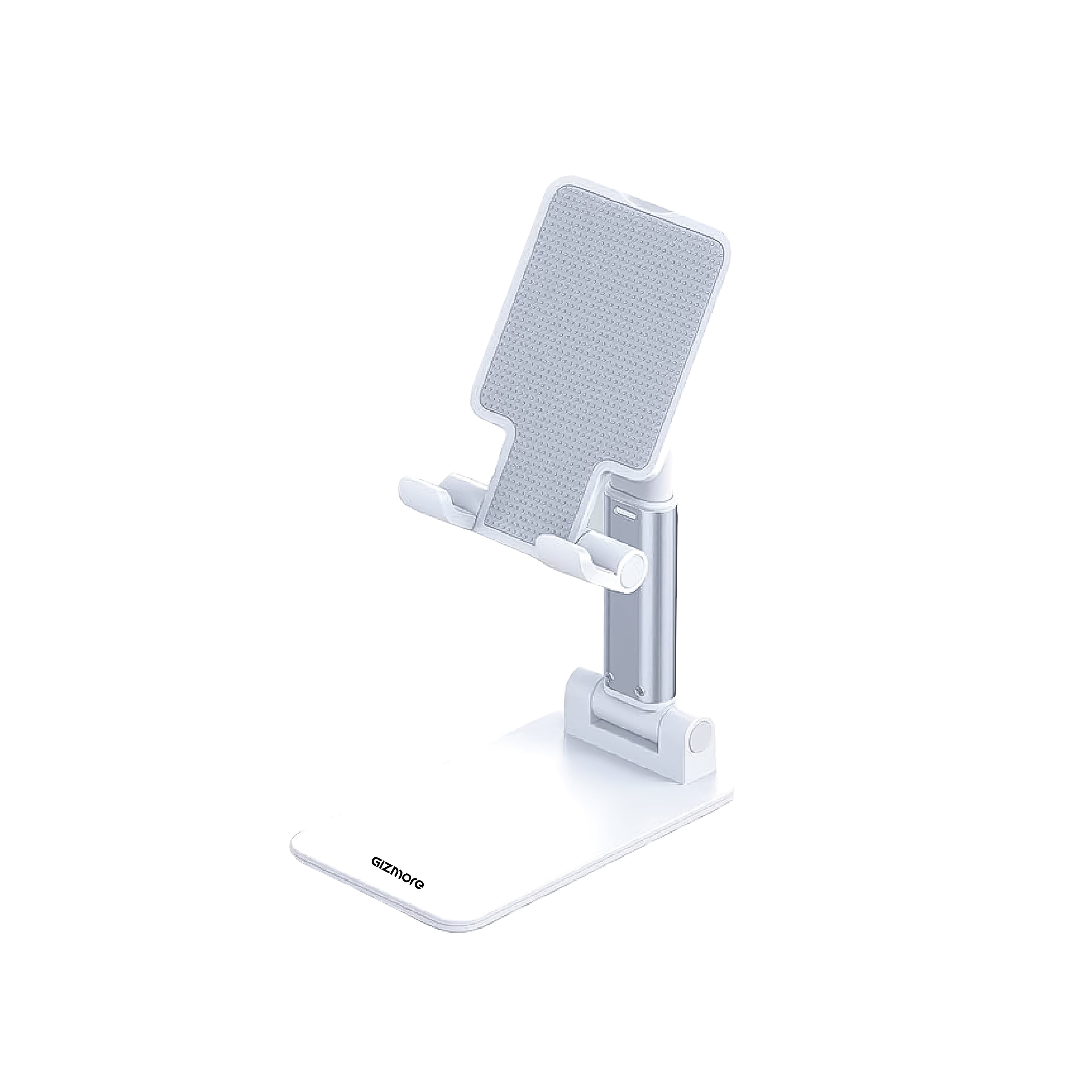 Gizmore MTS02 Metallic Mobile Stand | 360° Rotatable Base | Adjustable Height & Viewing Angles | Anti-Skid Design | Lightweight & Foldable | Non-Slip Base | Rust & Corrosion Proof