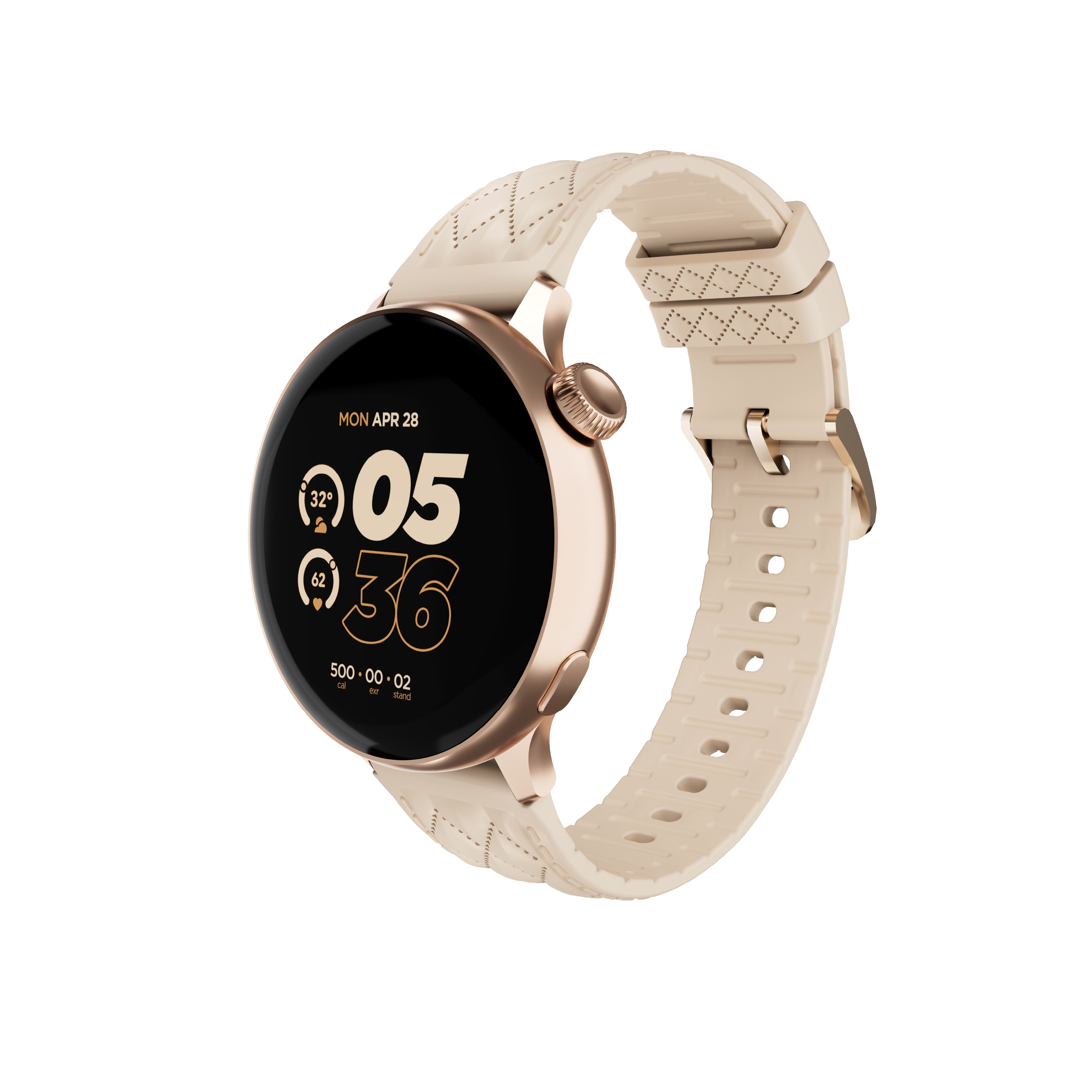 GIZMORE DIVA X Smartwatch for, Metal Crafted Wrist Design, 1.47" IPS Display, Rotating Crown, Health Rate Sensor, Multi Sports Modes, Up to 5 Hours Battery Life