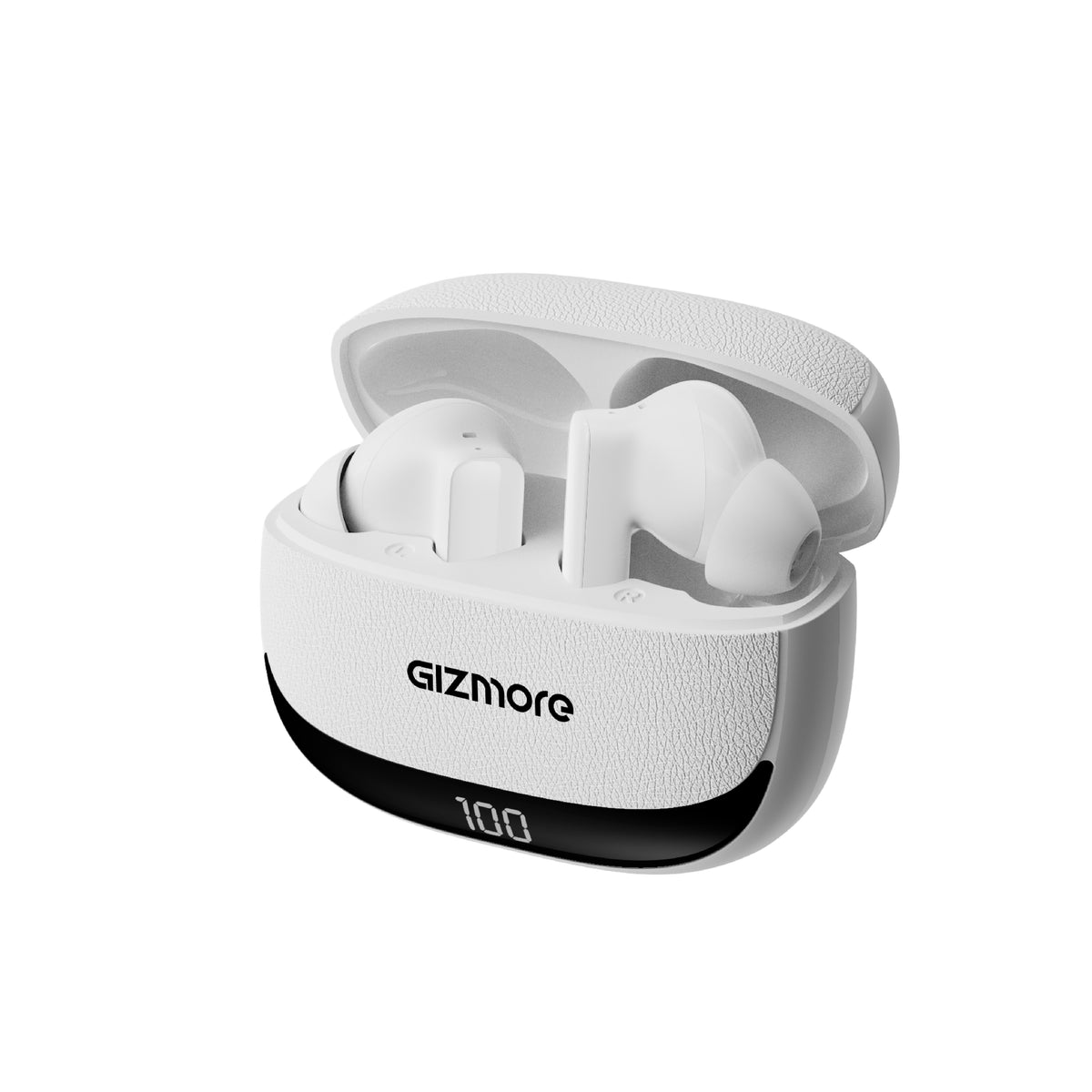 GIZMORE Gizbud 872 ANC Wireless Earbuds, Up to 45dB Noise Cancellation, 45ms Low Latency Gaming, Quad Mic with ENC, Up to 70 Hours Playtime, 13mm Driver, Digital LED Display