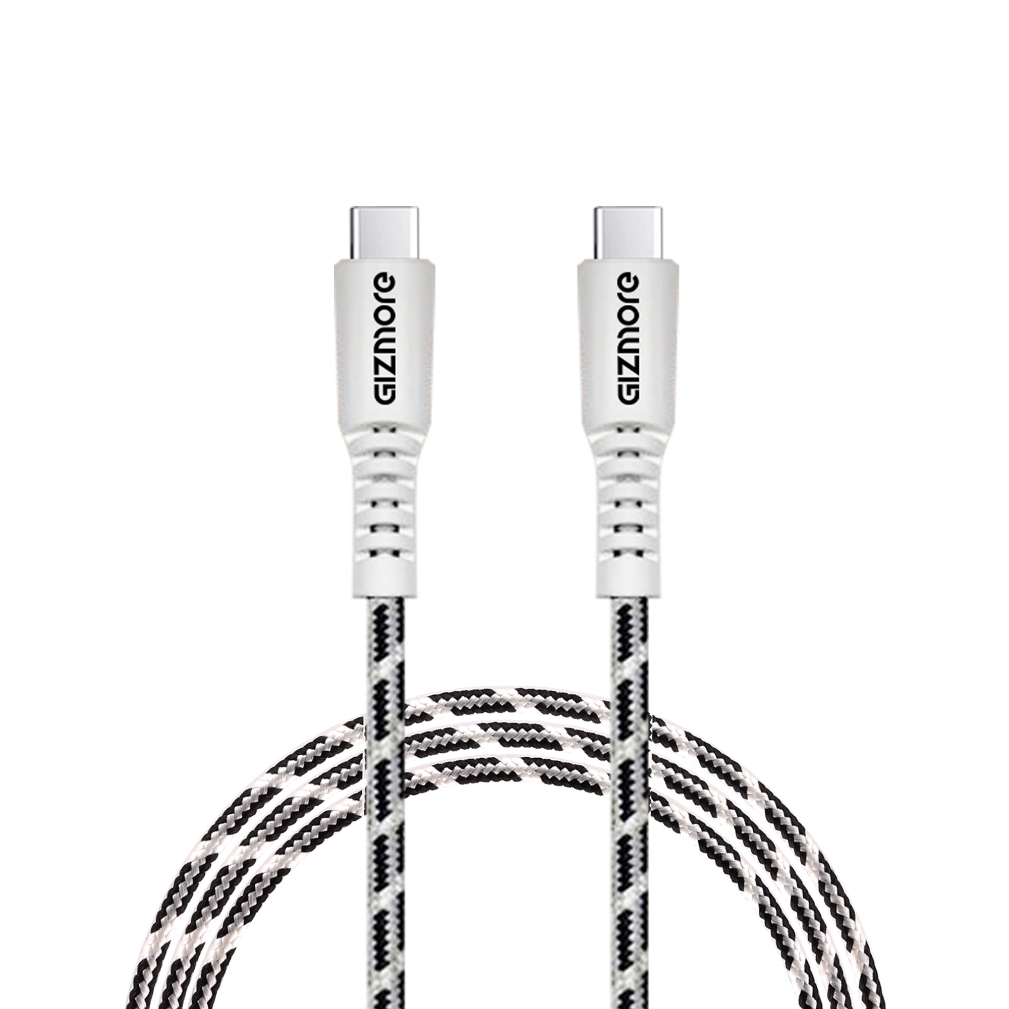 GIZMORE WCC65 Type-C to Type-C Fast Charging Cable – Premium Braided, 65W Output, 20000+ Bend Lifespan, Superior Copper Wire, 480Mbps Data Transfer, Charge & Sync Cable