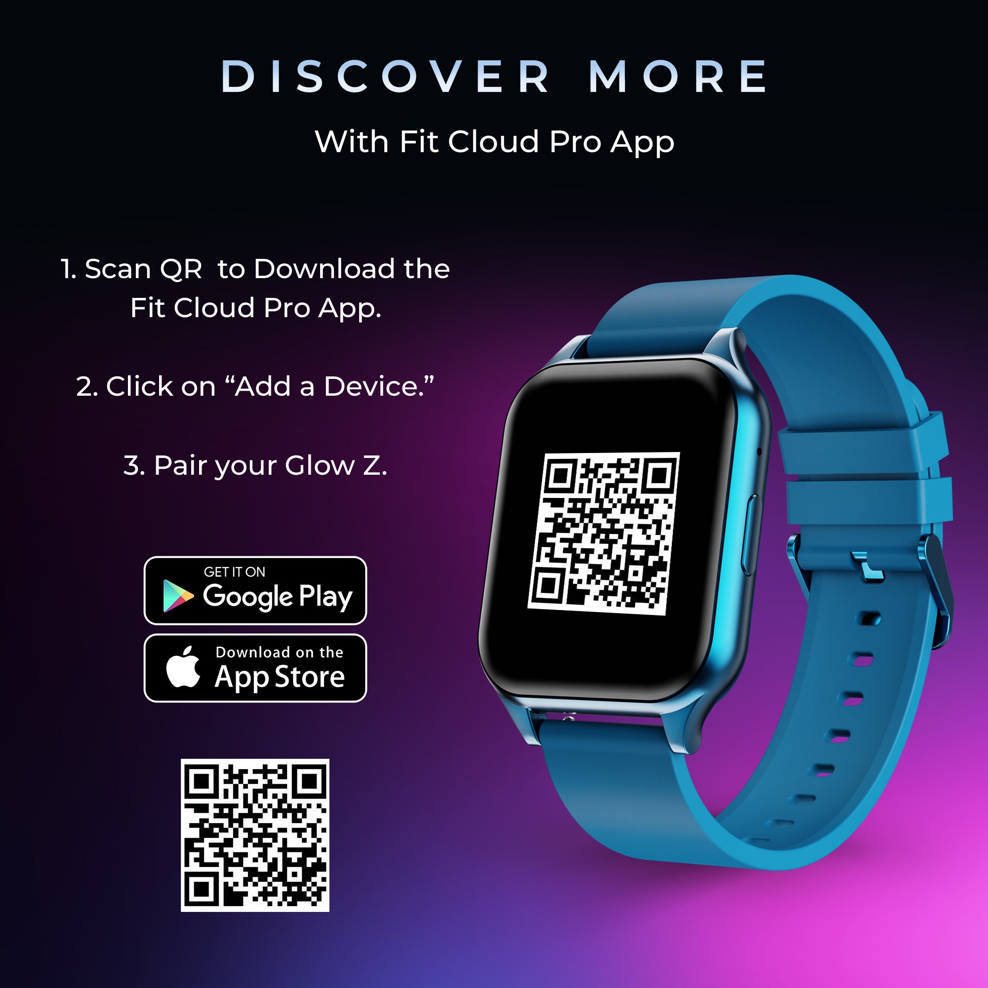 GIZMORE Glow Z 1.78 inch (4.52 cm) AMOLED Always-On Display BT Calling Smartwatch