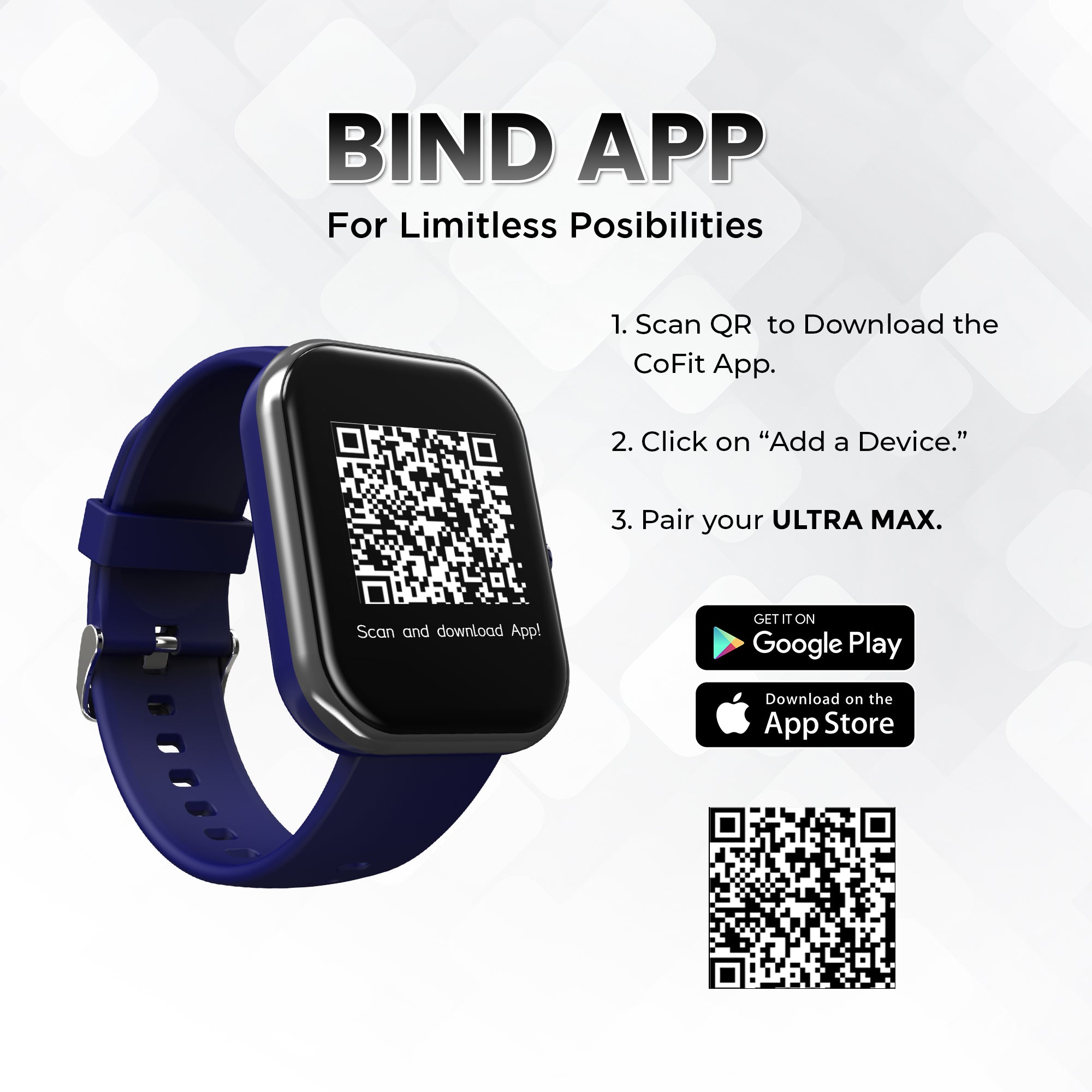 GIZMORE Ultra Max 2.01 inch (5.11 cm) Always-On-HD Display BT Calling Smartwatch