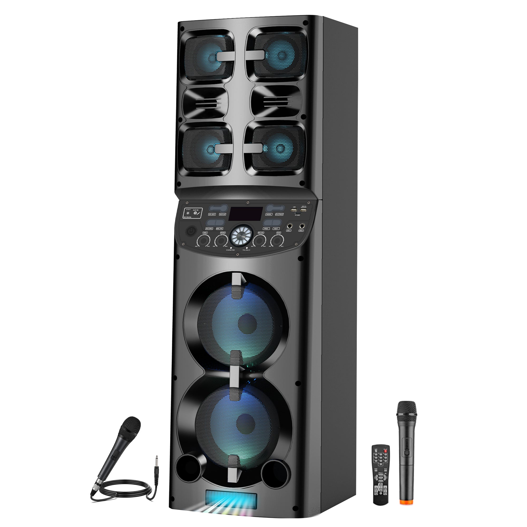 Gizmore GIZ WHEELZ T6000 60 W Bluetooth Tower Speaker  (Black, Stereo Channel)