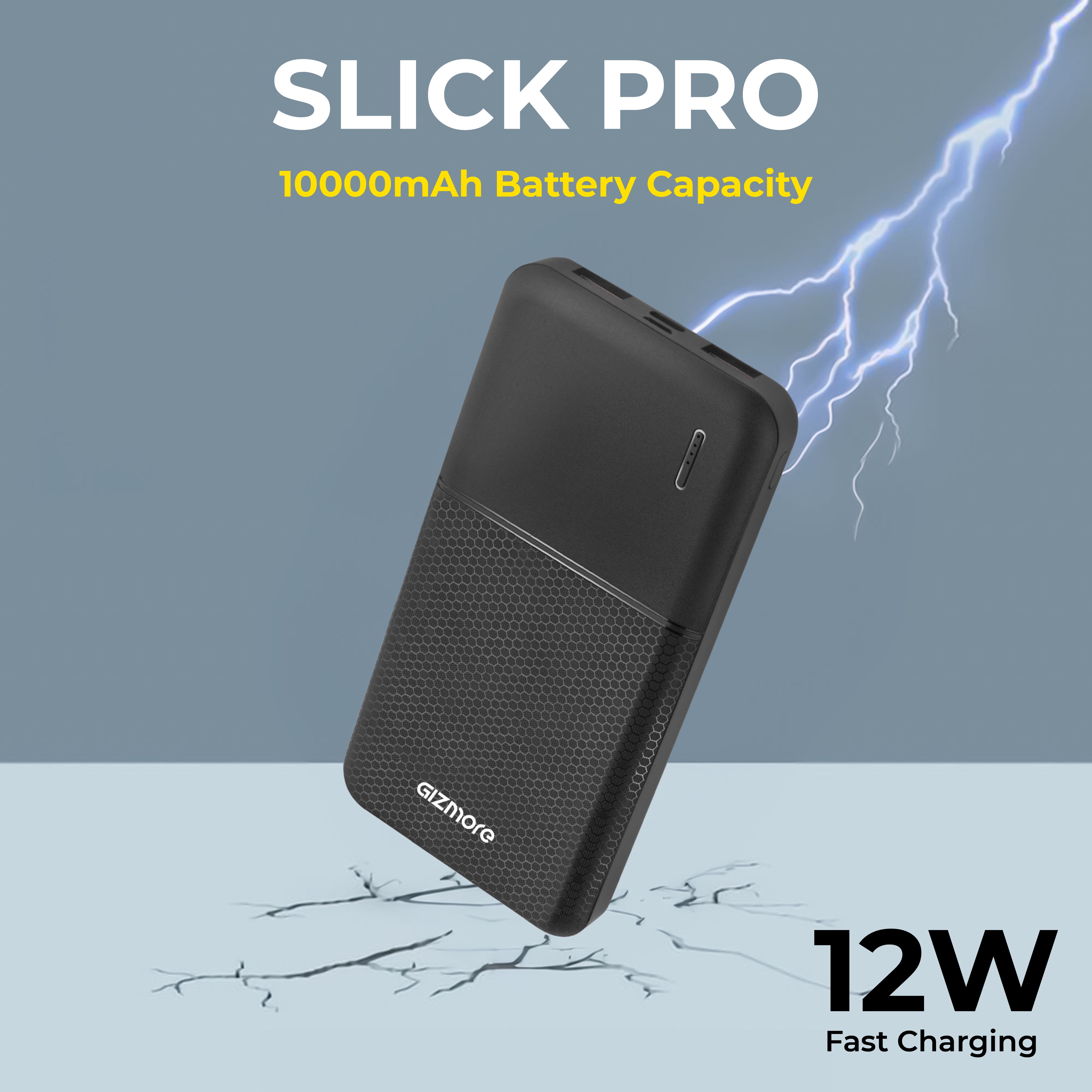 GIZMORE PB10K18 10000mAh 12W Fast Charging Power Bank