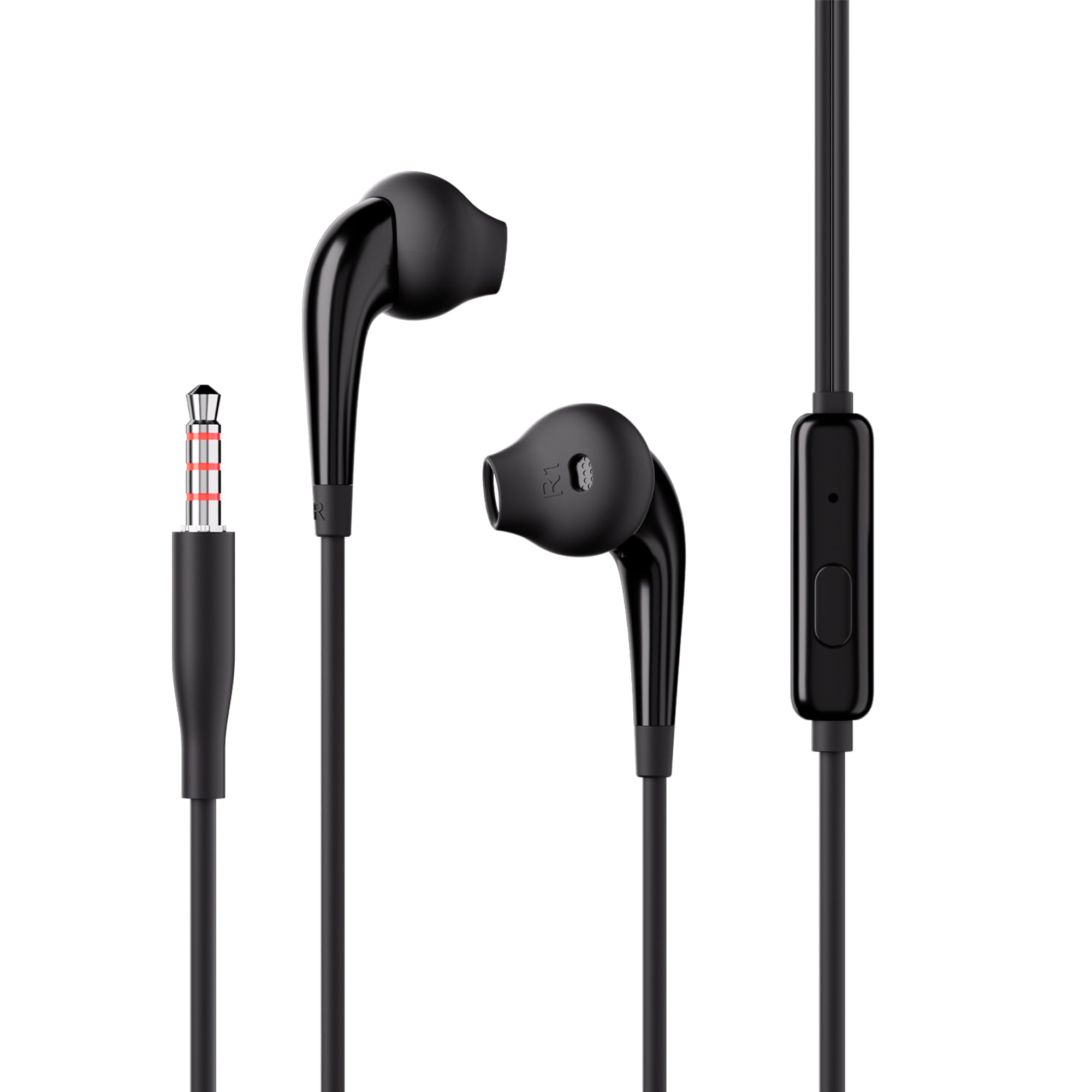 Gizmore ME345 In-Ear Wired Earphone with Hi-Fi Stereo Sound, Extra Deep Bass, Tangle Free Cable and Single Button Control